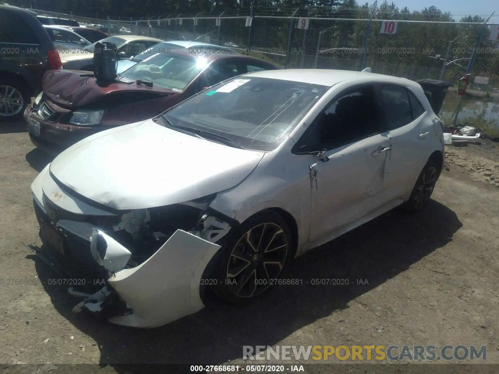 2 Photograph of a damaged car JTNK4RBEXK3058401 TOYOTA COROLLA 2019