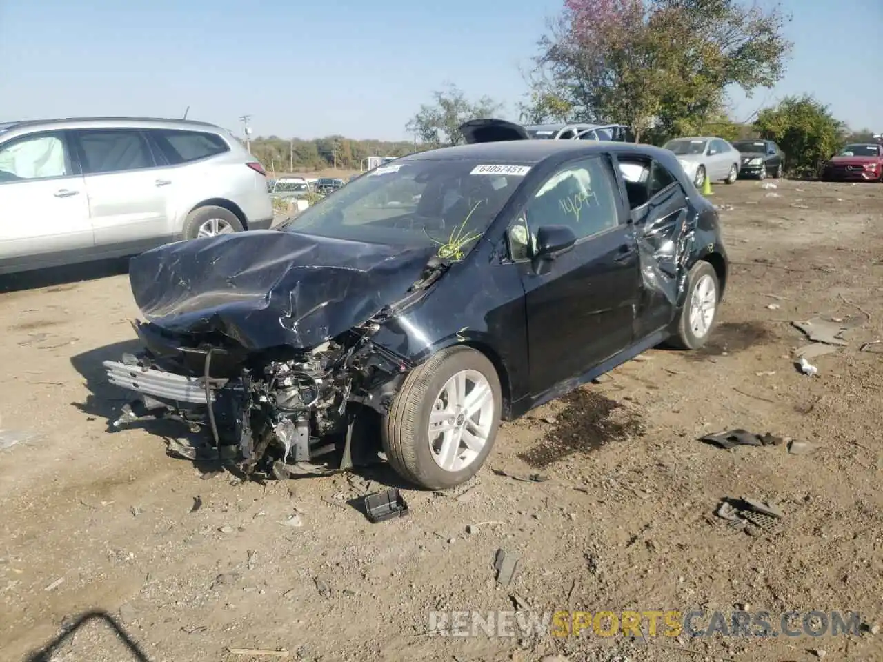 2 Photograph of a damaged car JTNK4RBEXK3059919 TOYOTA COROLLA 2019