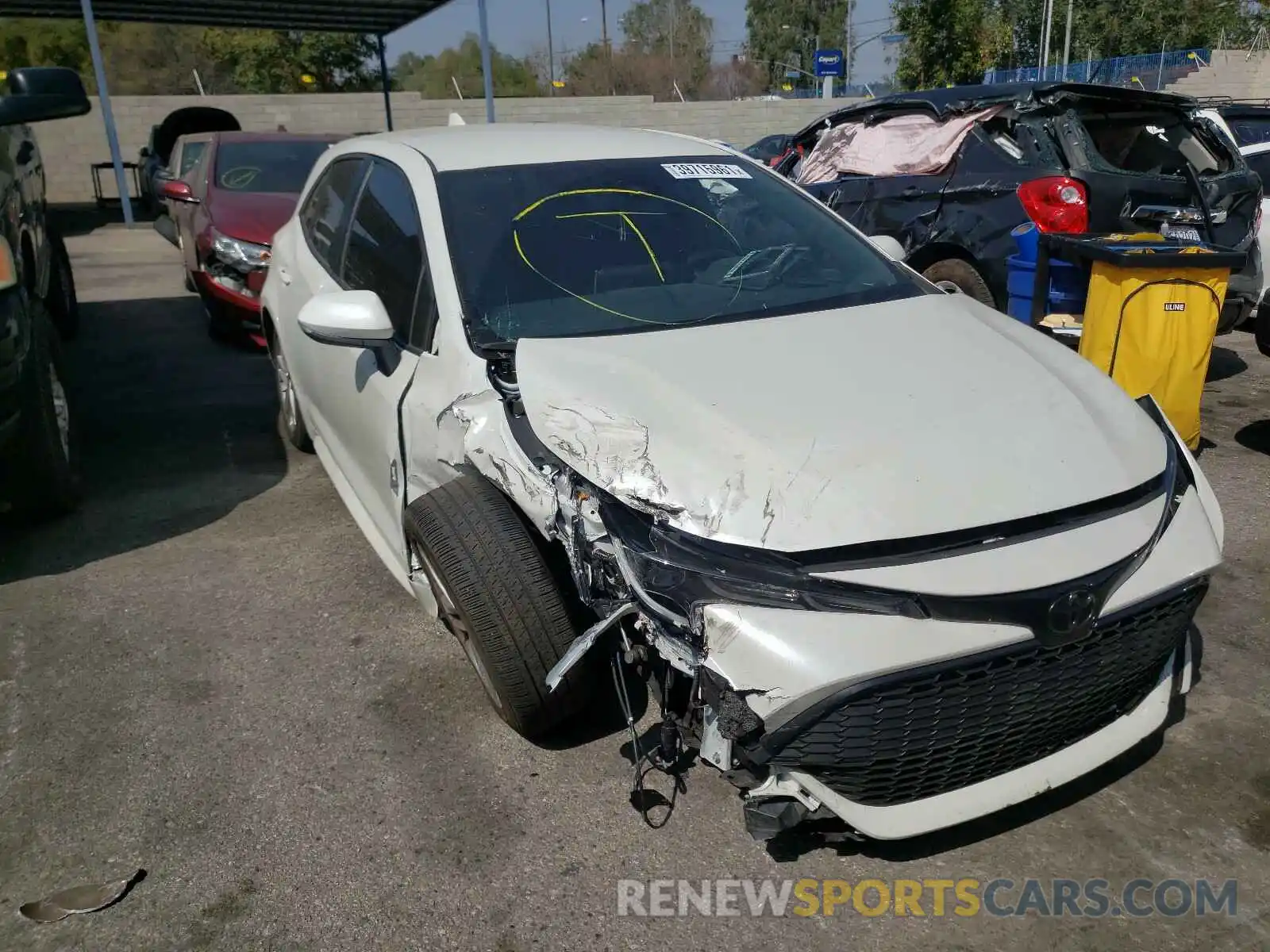 1 Photograph of a damaged car JTNK4RBEXK3061878 TOYOTA COROLLA 2019