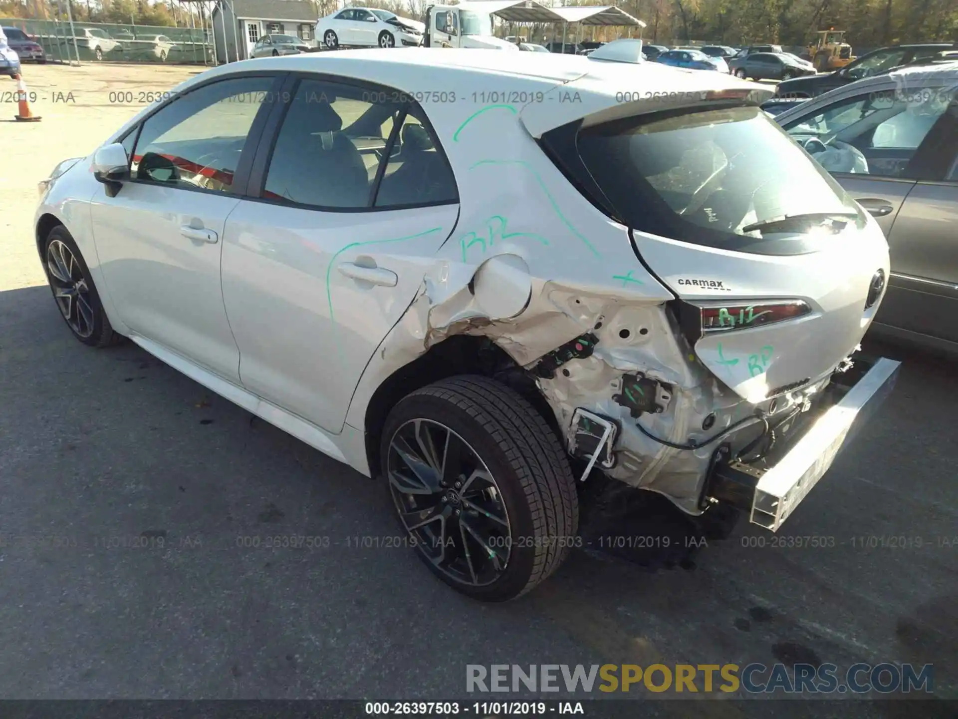 3 Photograph of a damaged car JTNK4RBEXK3062156 TOYOTA COROLLA 2019