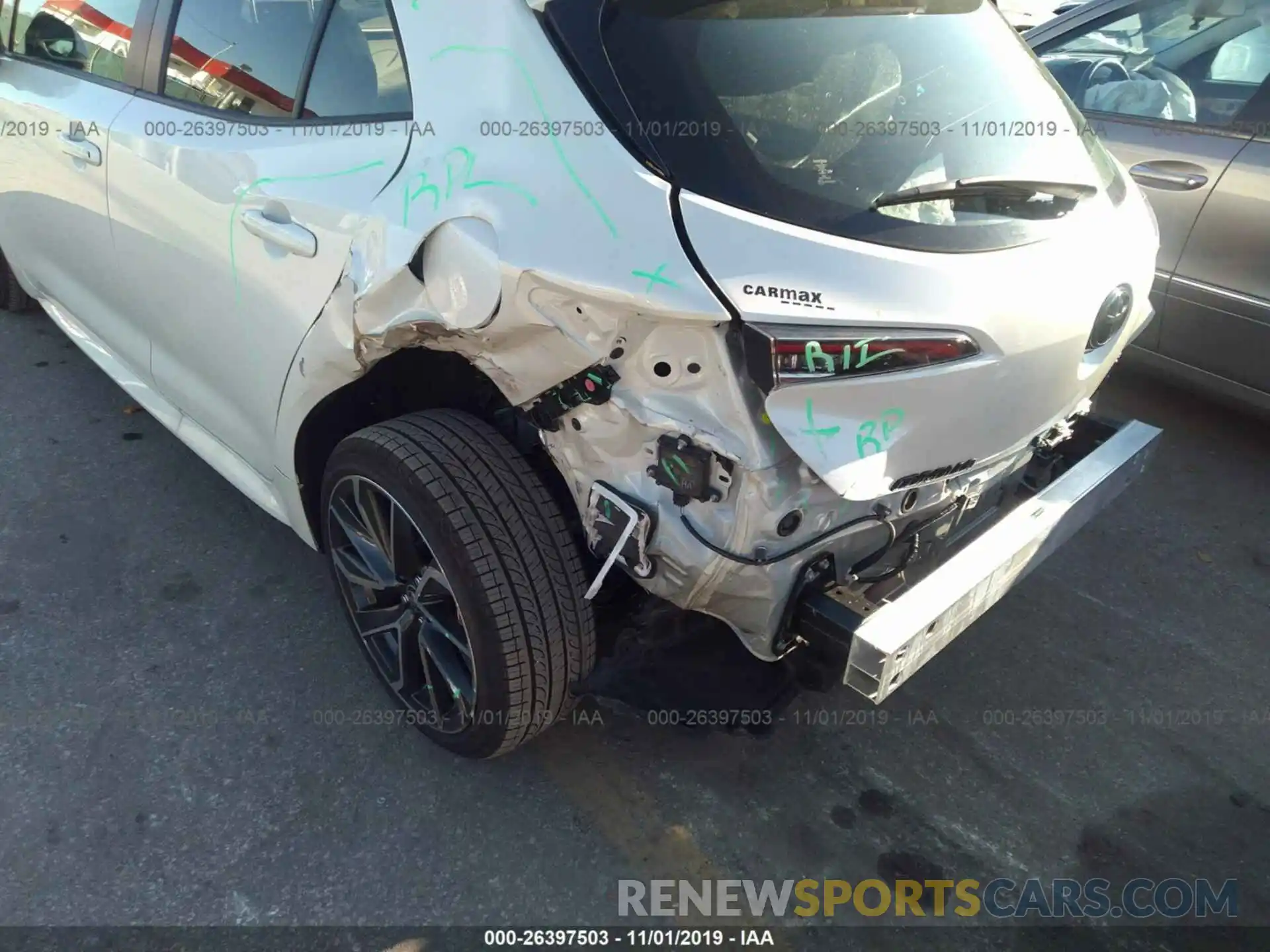 6 Photograph of a damaged car JTNK4RBEXK3062156 TOYOTA COROLLA 2019