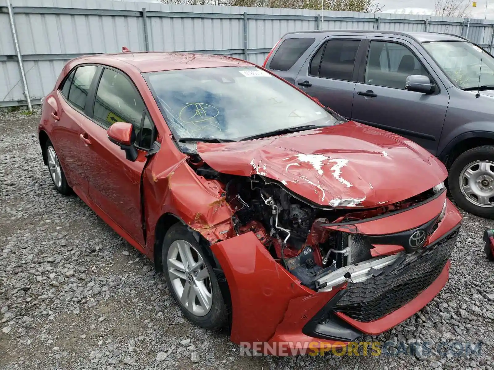 1 Photograph of a damaged car JTNK4RBEXK3062240 TOYOTA COROLLA 2019