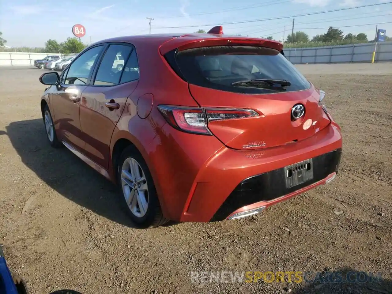 3 Photograph of a damaged car JTNK4RBEXK3063579 TOYOTA COROLLA 2019