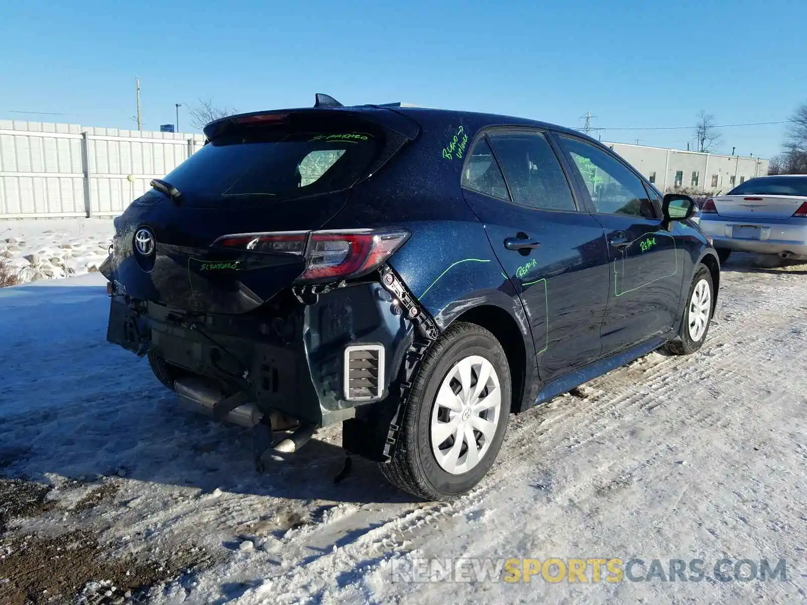 4 Photograph of a damaged car JTNK4RBEXK3064568 TOYOTA COROLLA 2019