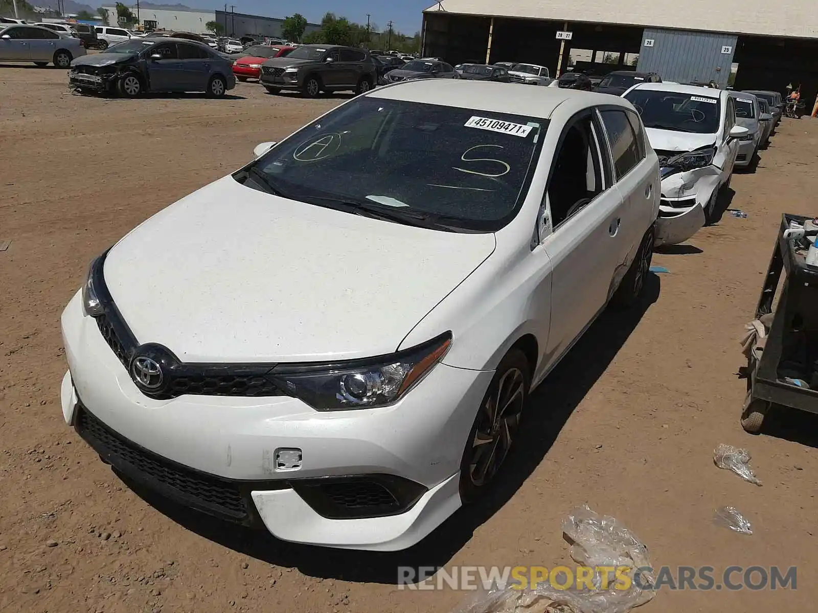 2 Photograph of a damaged car JTNKARJE8JJ563230 TOYOTA COROLLA 2019