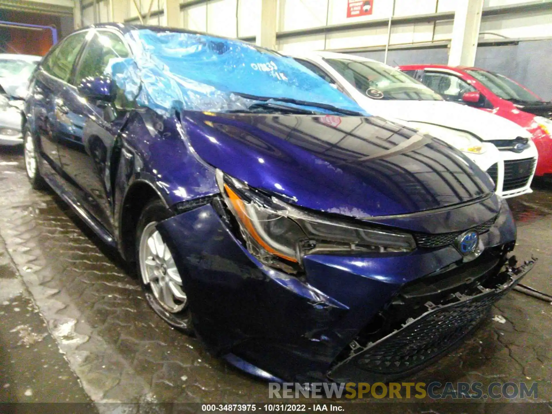 1 Photograph of a damaged car 00DEBRBEXLJ018839 TOYOTA COROLLA 2020