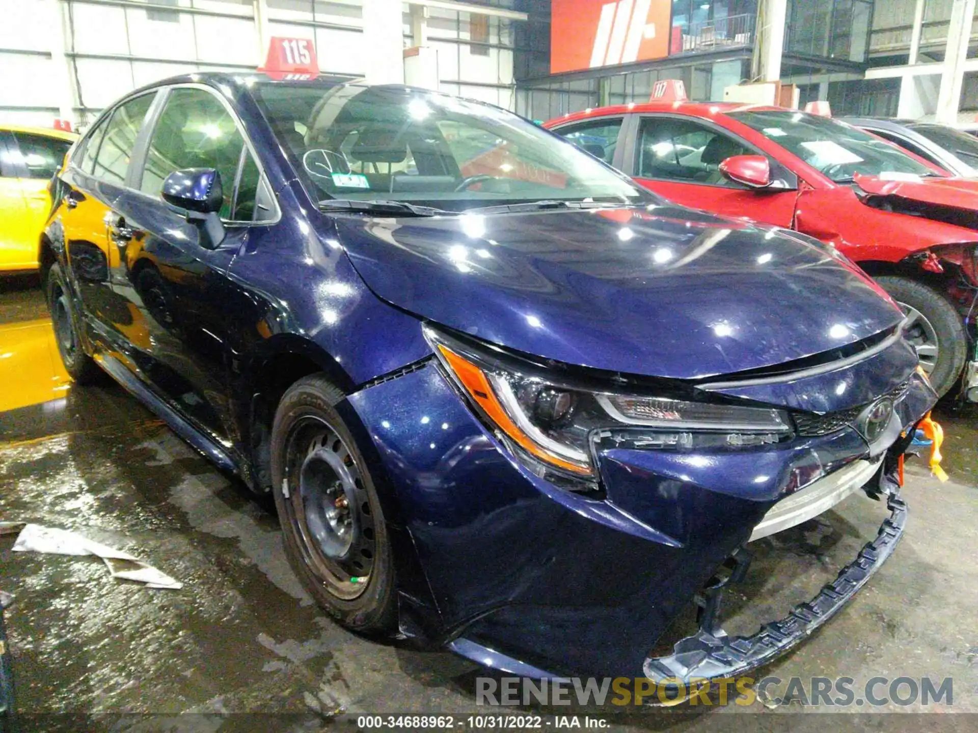 1 Photograph of a damaged car 00DEPRAE1LJ030588 TOYOTA COROLLA 2020