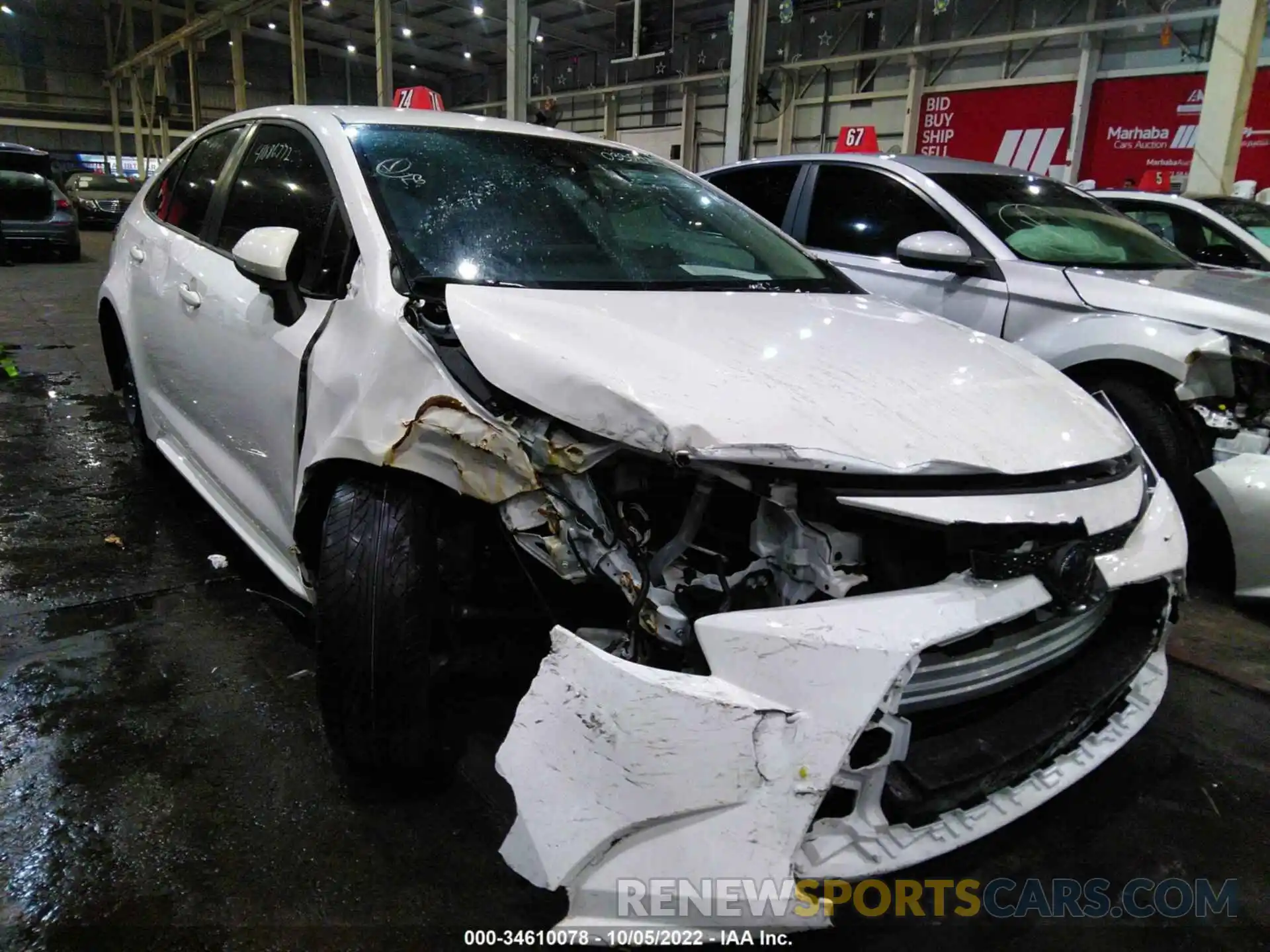 1 Photograph of a damaged car 00DEPRAE6LJ033504 TOYOTA COROLLA 2020