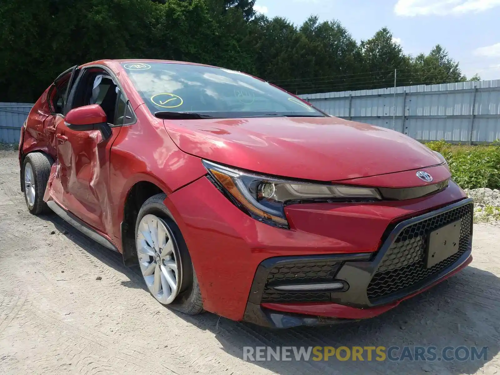 1 Photograph of a damaged car 5YFB4RBE7LP028236 TOYOTA COROLLA 2020