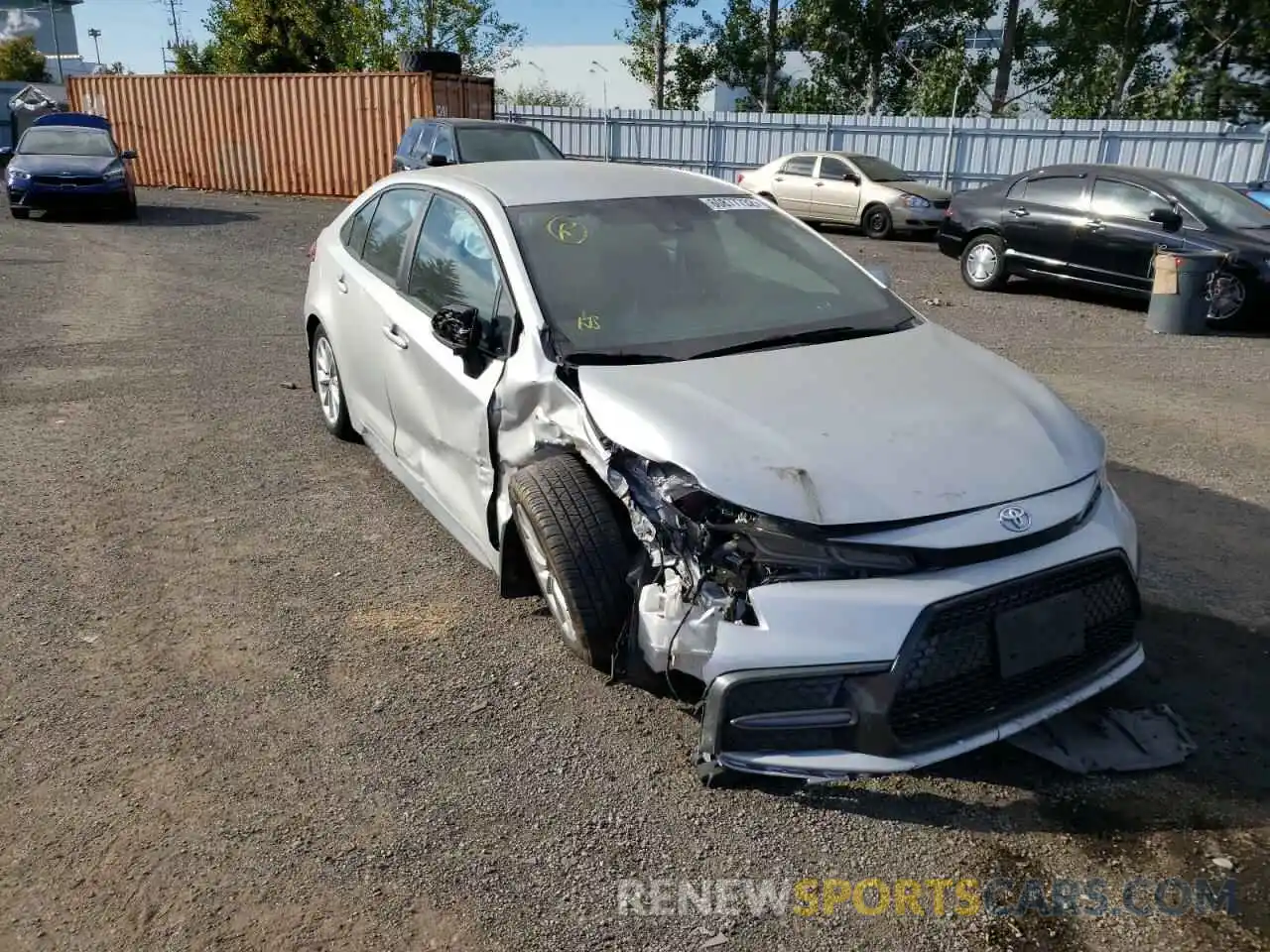 1 Photograph of a damaged car 5YFB4RBE8LP003832 TOYOTA COROLLA 2020