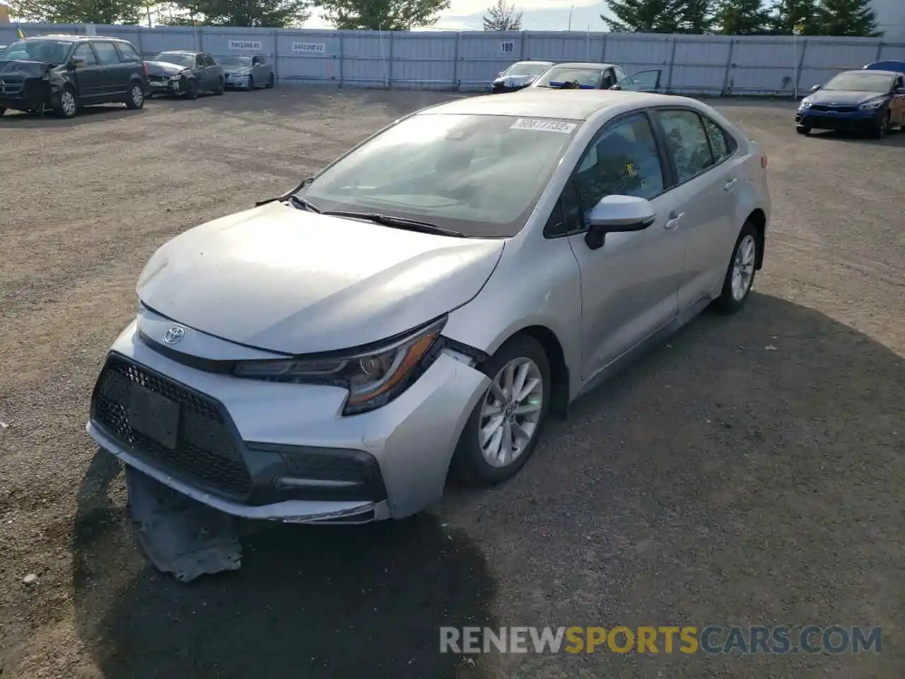 2 Photograph of a damaged car 5YFB4RBE8LP003832 TOYOTA COROLLA 2020