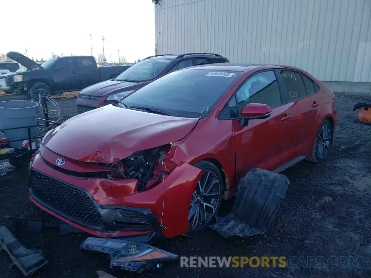 2 Photograph of a damaged car 5YFB4RBEXLP026352 TOYOTA COROLLA 2020