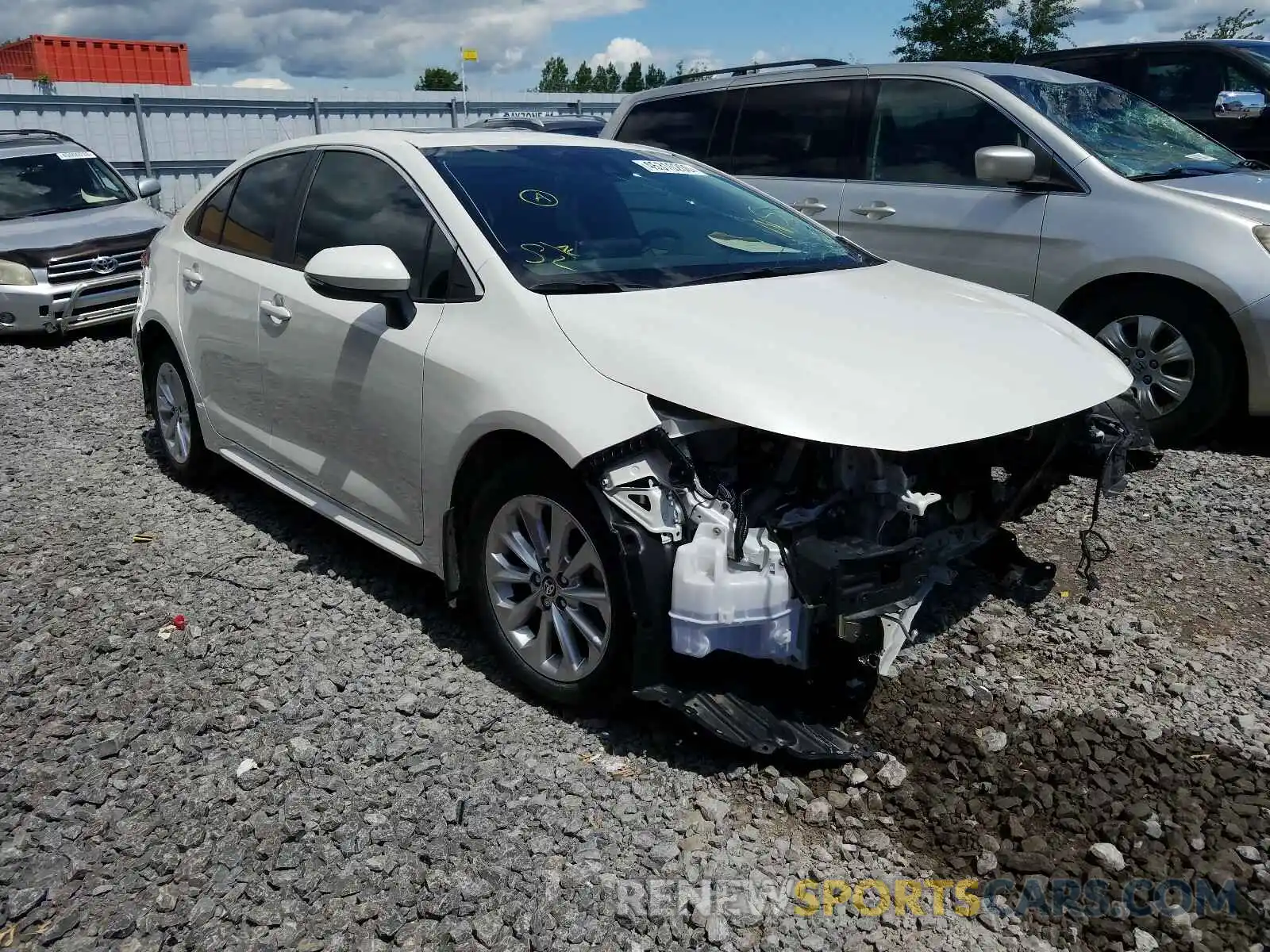 1 Photograph of a damaged car 5YFBPRBE0LP012855 TOYOTA COROLLA 2020