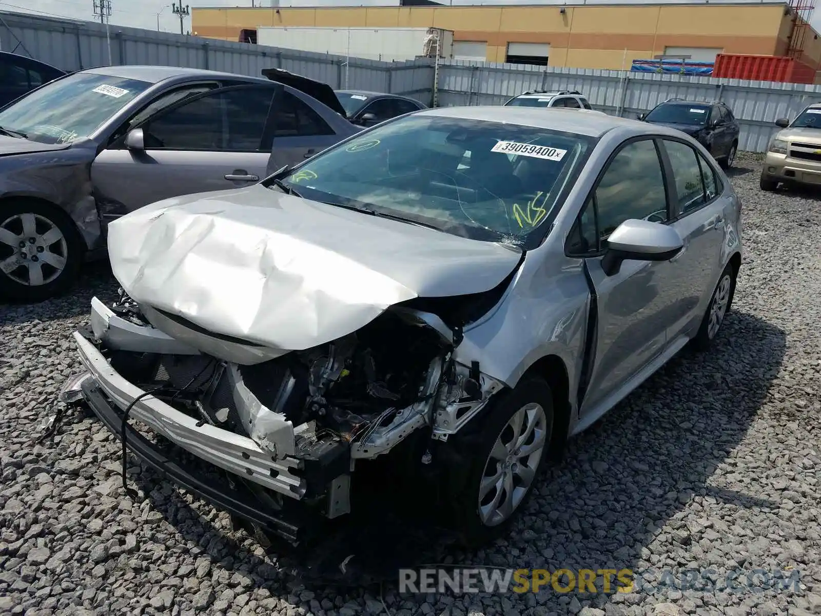 2 Photograph of a damaged car 5YFBPRBE0LP063062 TOYOTA COROLLA 2020