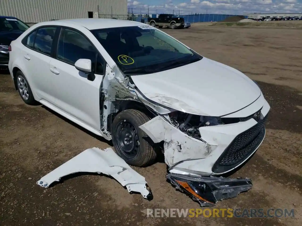 1 Photograph of a damaged car 5YFBPRBE0LP137340 TOYOTA COROLLA 2020