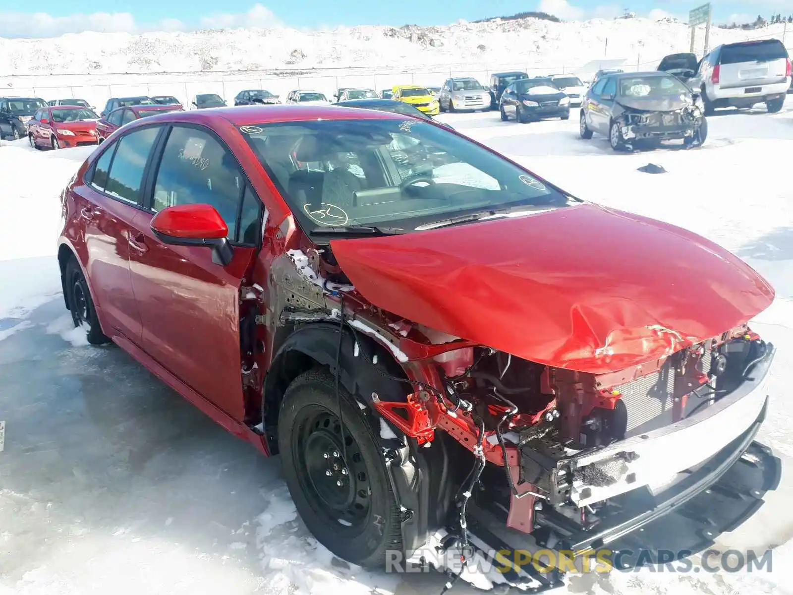 1 Photograph of a damaged car 5YFBPRBE1LP015523 TOYOTA COROLLA 2020