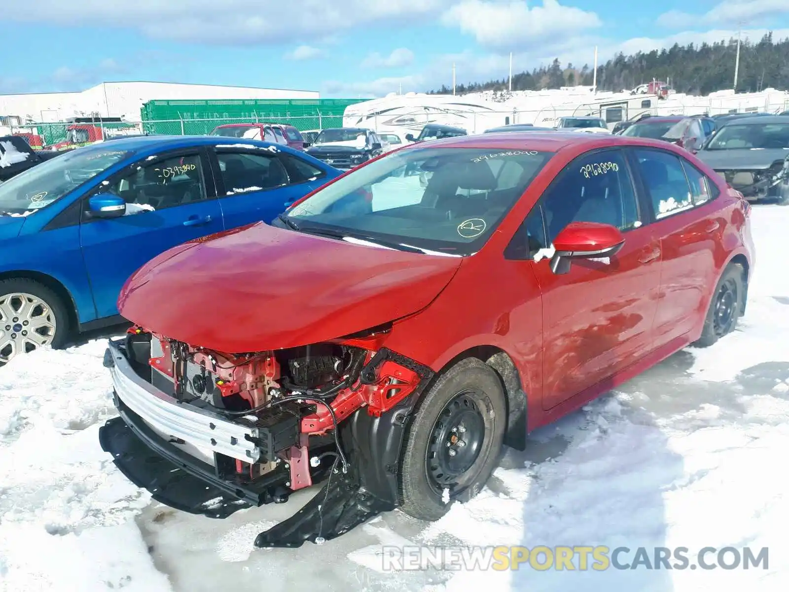 2 Photograph of a damaged car 5YFBPRBE1LP015523 TOYOTA COROLLA 2020