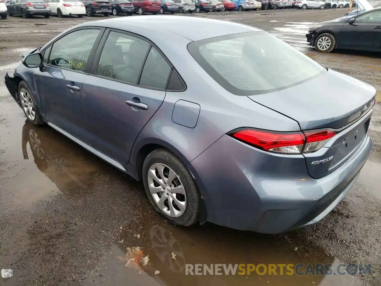 3 Photograph of a damaged car 5YFBPRBE1LP040227 TOYOTA COROLLA 2020