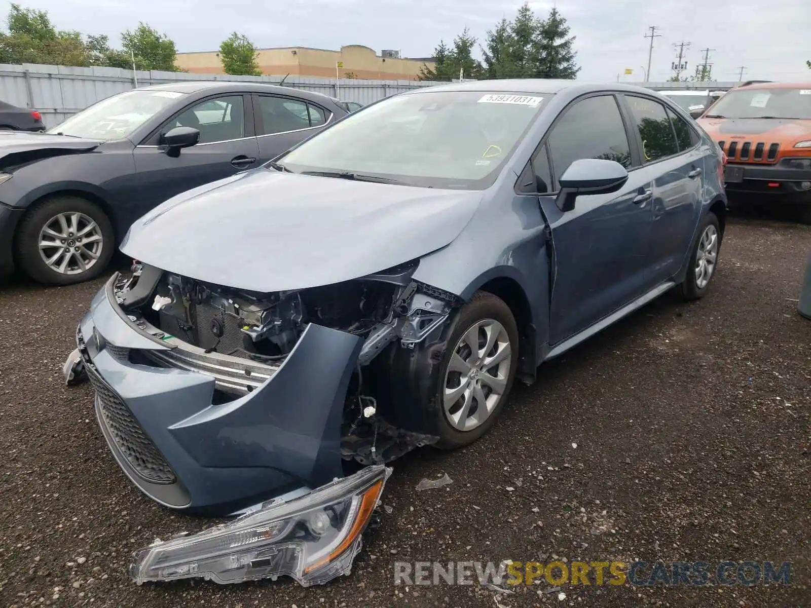 2 Photograph of a damaged car 5YFBPRBE1LP041717 TOYOTA COROLLA 2020