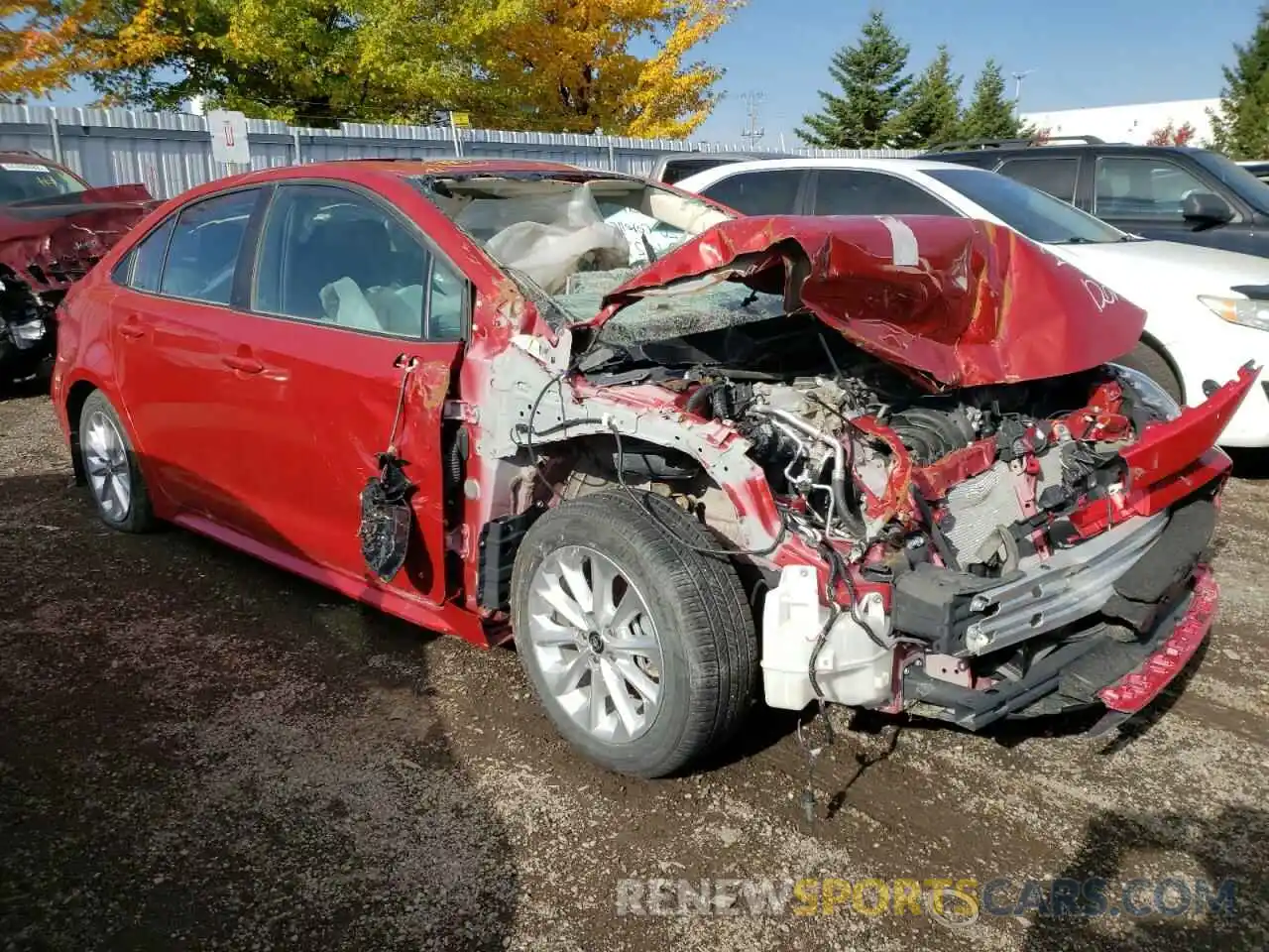 1 Photograph of a damaged car 5YFBPRBE1LP101270 TOYOTA COROLLA 2020