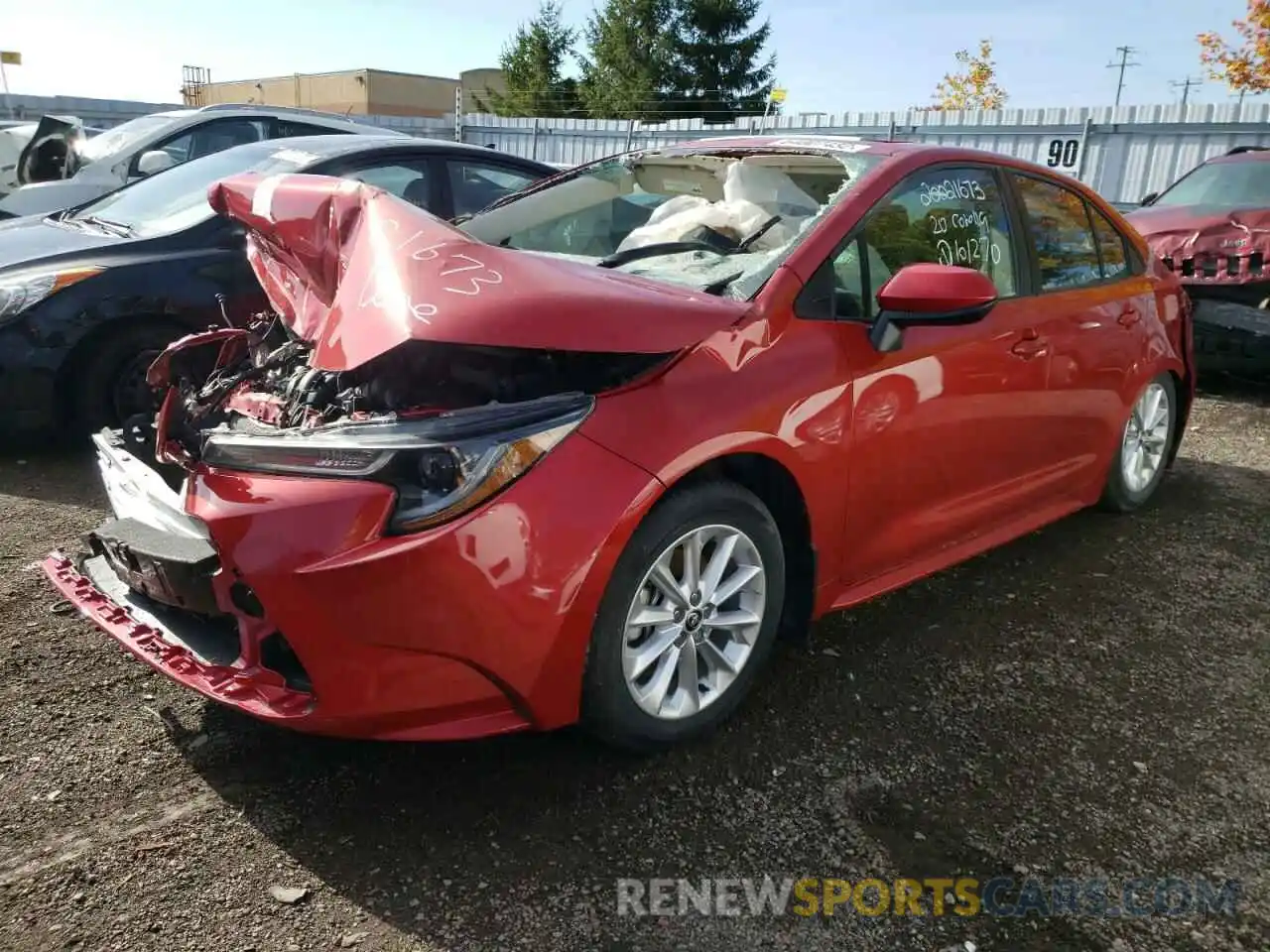 2 Photograph of a damaged car 5YFBPRBE1LP101270 TOYOTA COROLLA 2020