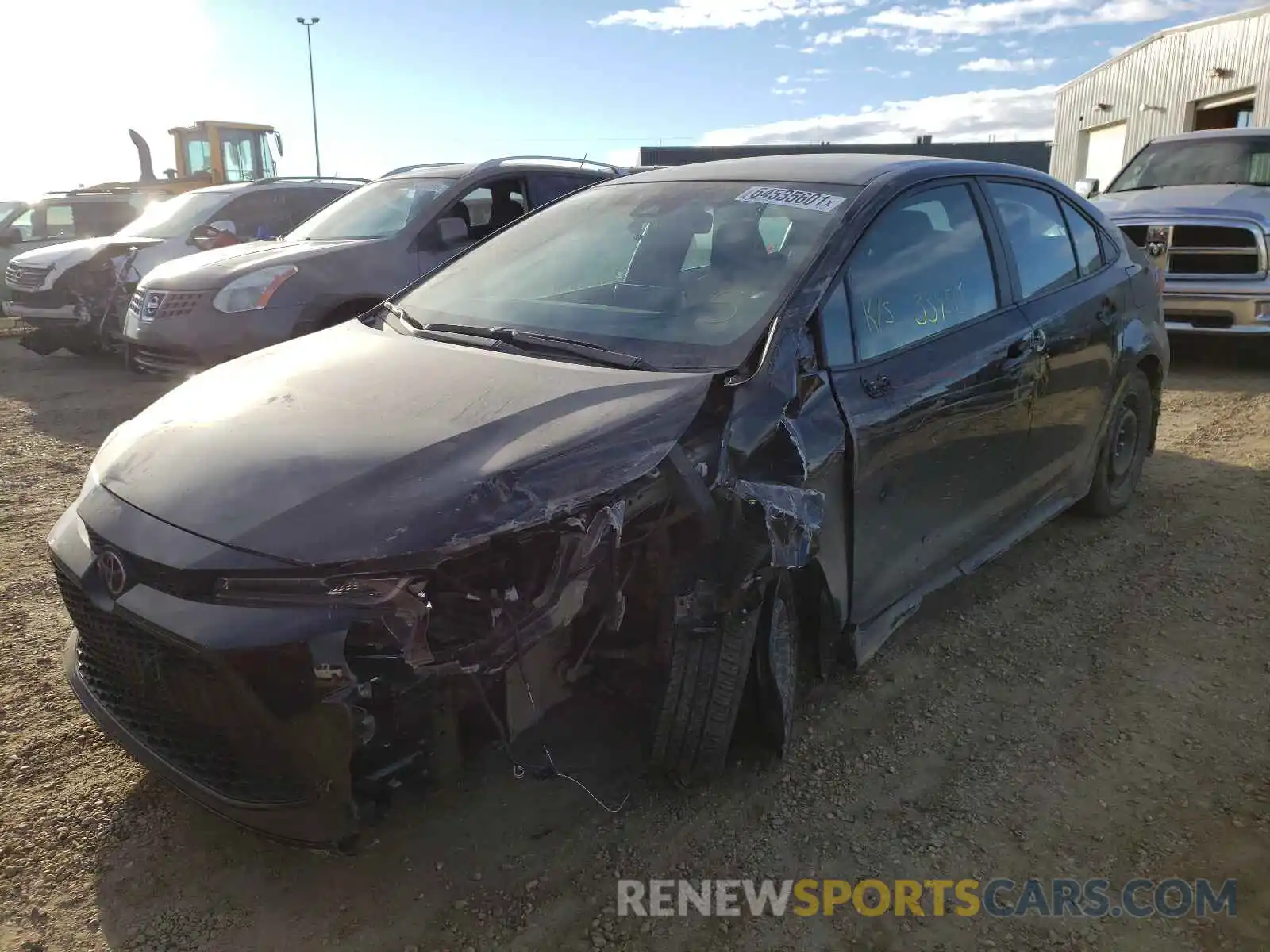 2 Photograph of a damaged car 5YFBPRBE1LP134818 TOYOTA COROLLA 2020