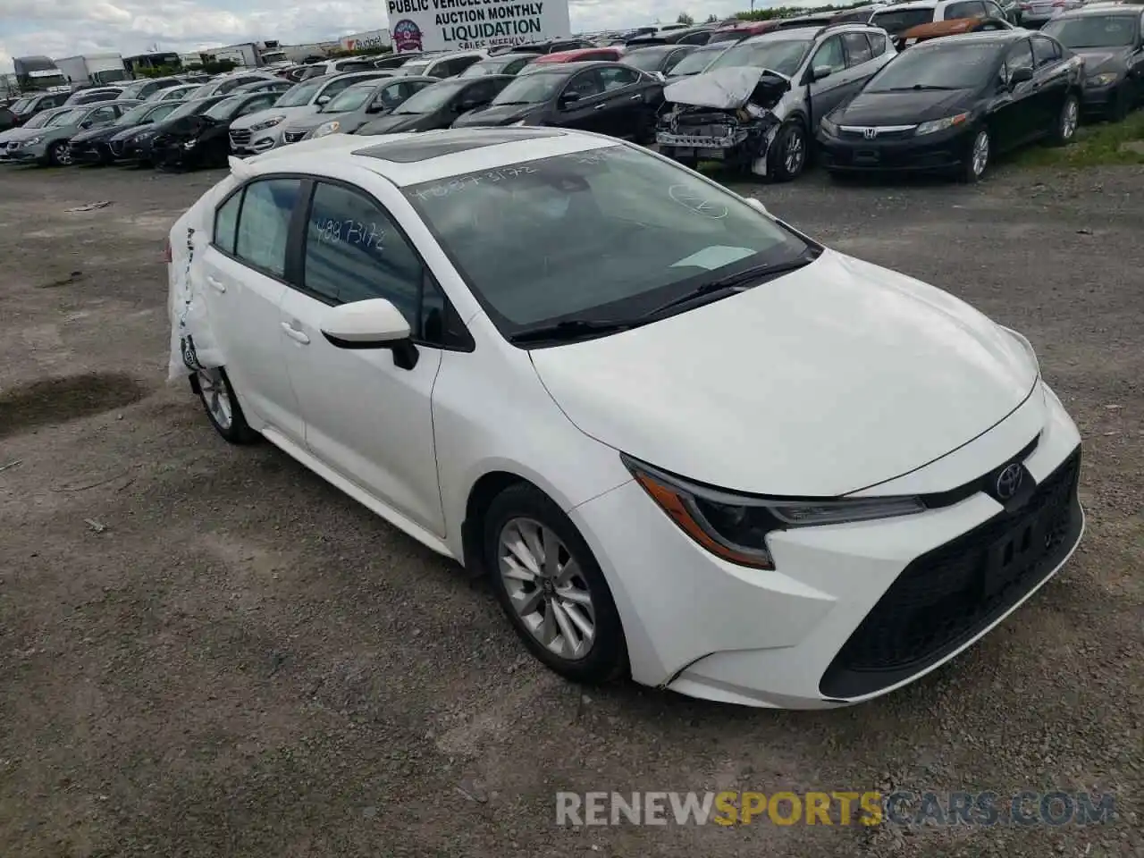 1 Photograph of a damaged car 5YFBPRBE2LP005289 TOYOTA COROLLA 2020