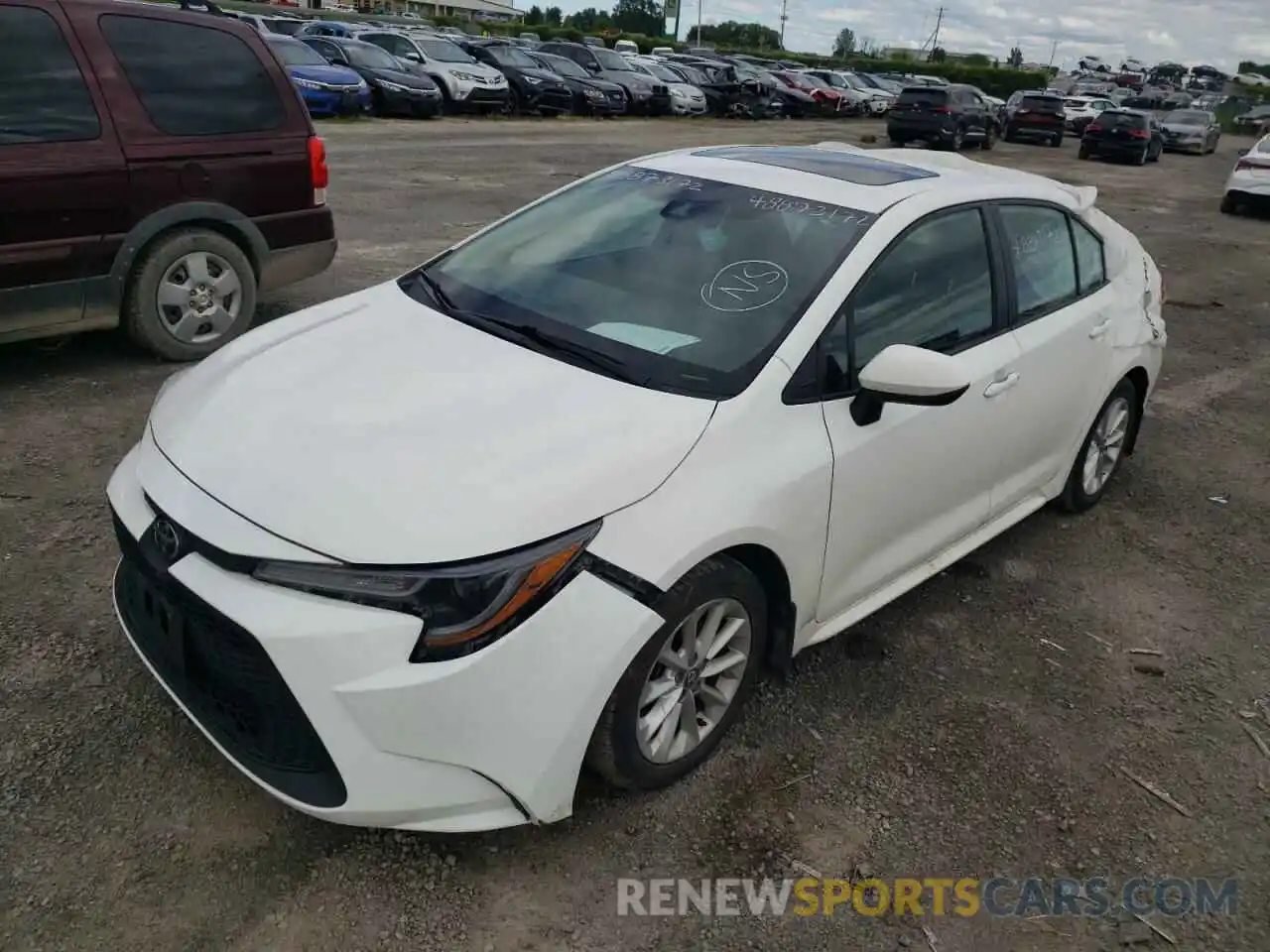 2 Photograph of a damaged car 5YFBPRBE2LP005289 TOYOTA COROLLA 2020