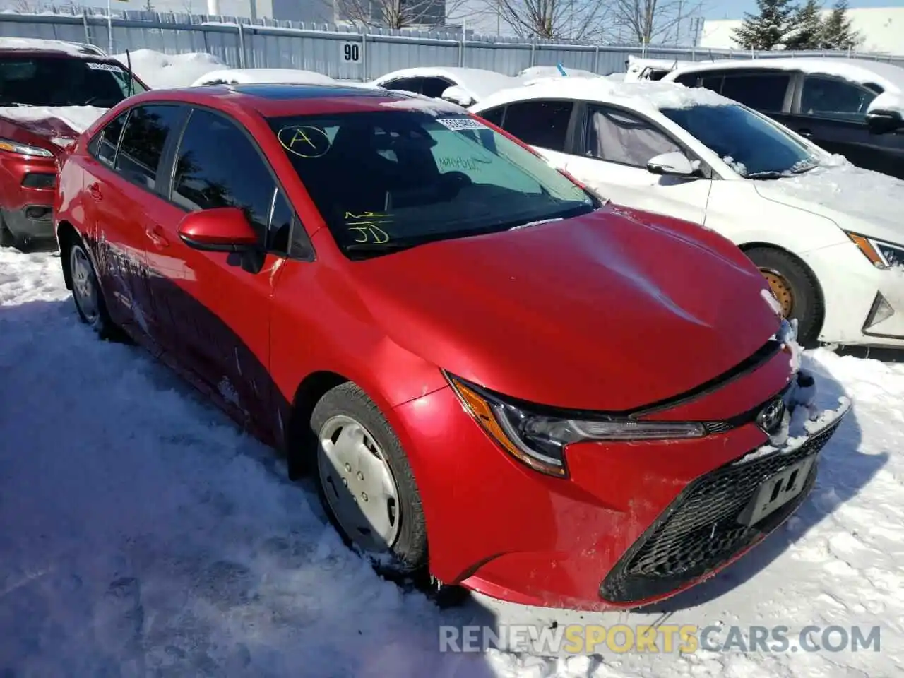 1 Photograph of a damaged car 5YFBPRBE2LP064830 TOYOTA COROLLA 2020