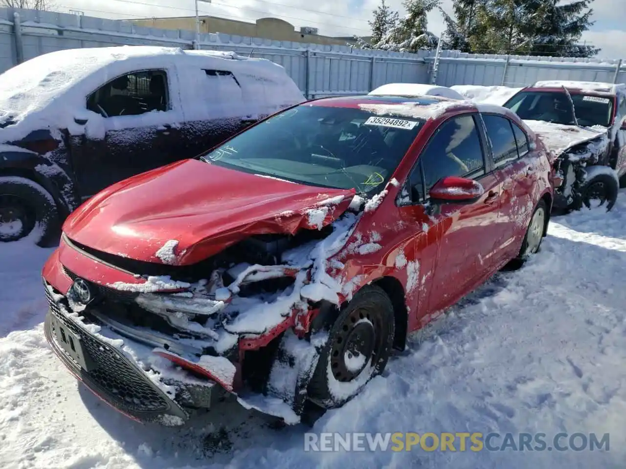 2 Photograph of a damaged car 5YFBPRBE2LP064830 TOYOTA COROLLA 2020