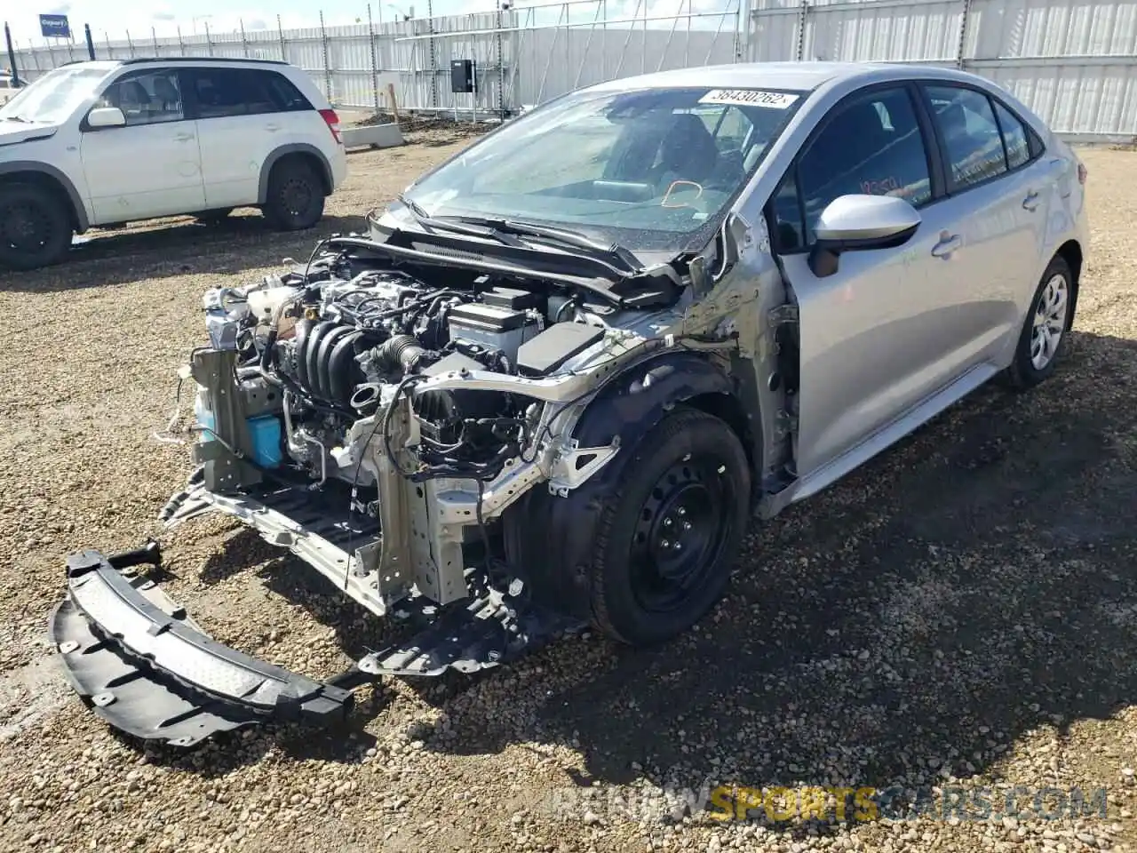 2 Photograph of a damaged car 5YFBPRBE2LP136366 TOYOTA COROLLA 2020