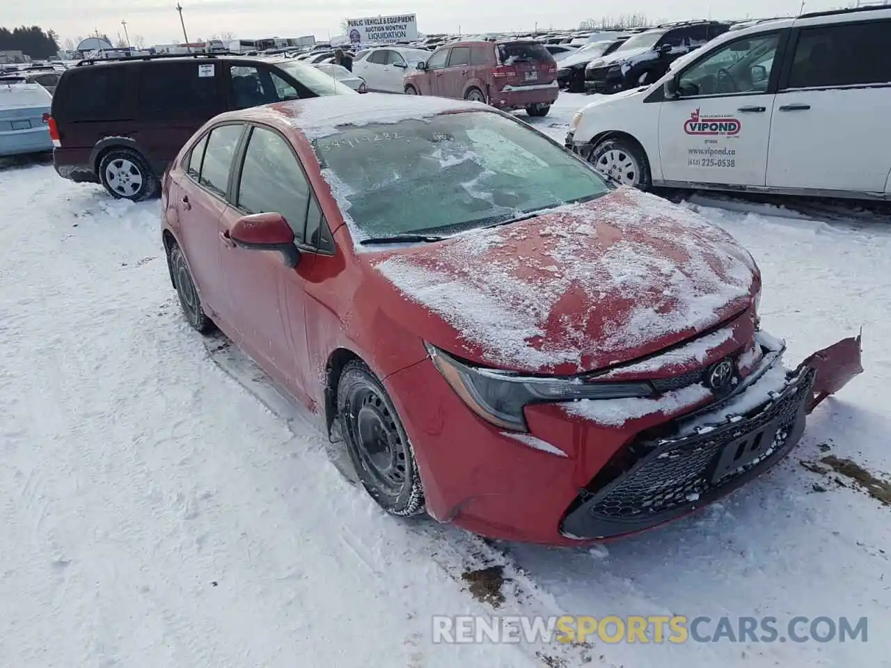 1 Photograph of a damaged car 5YFBPRBE3LP026961 TOYOTA COROLLA 2020