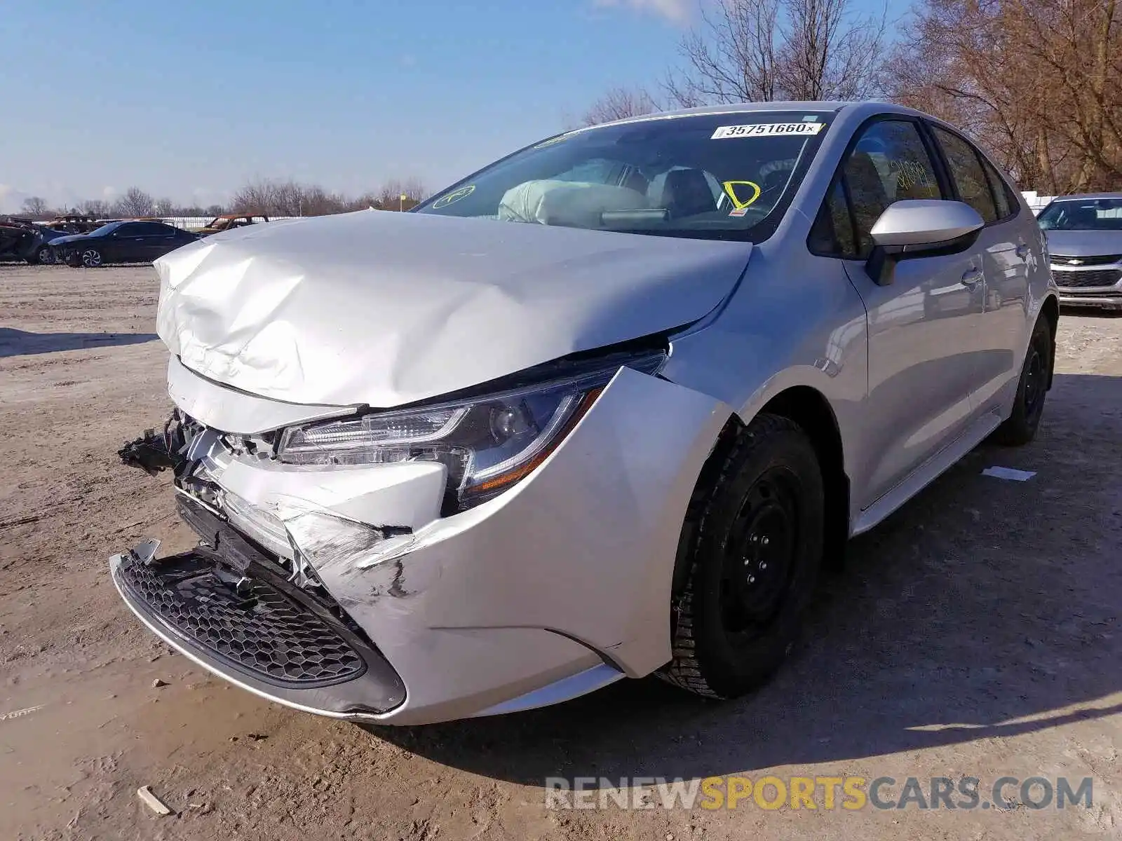 2 Photograph of a damaged car 5YFBPRBE3LP030055 TOYOTA COROLLA 2020