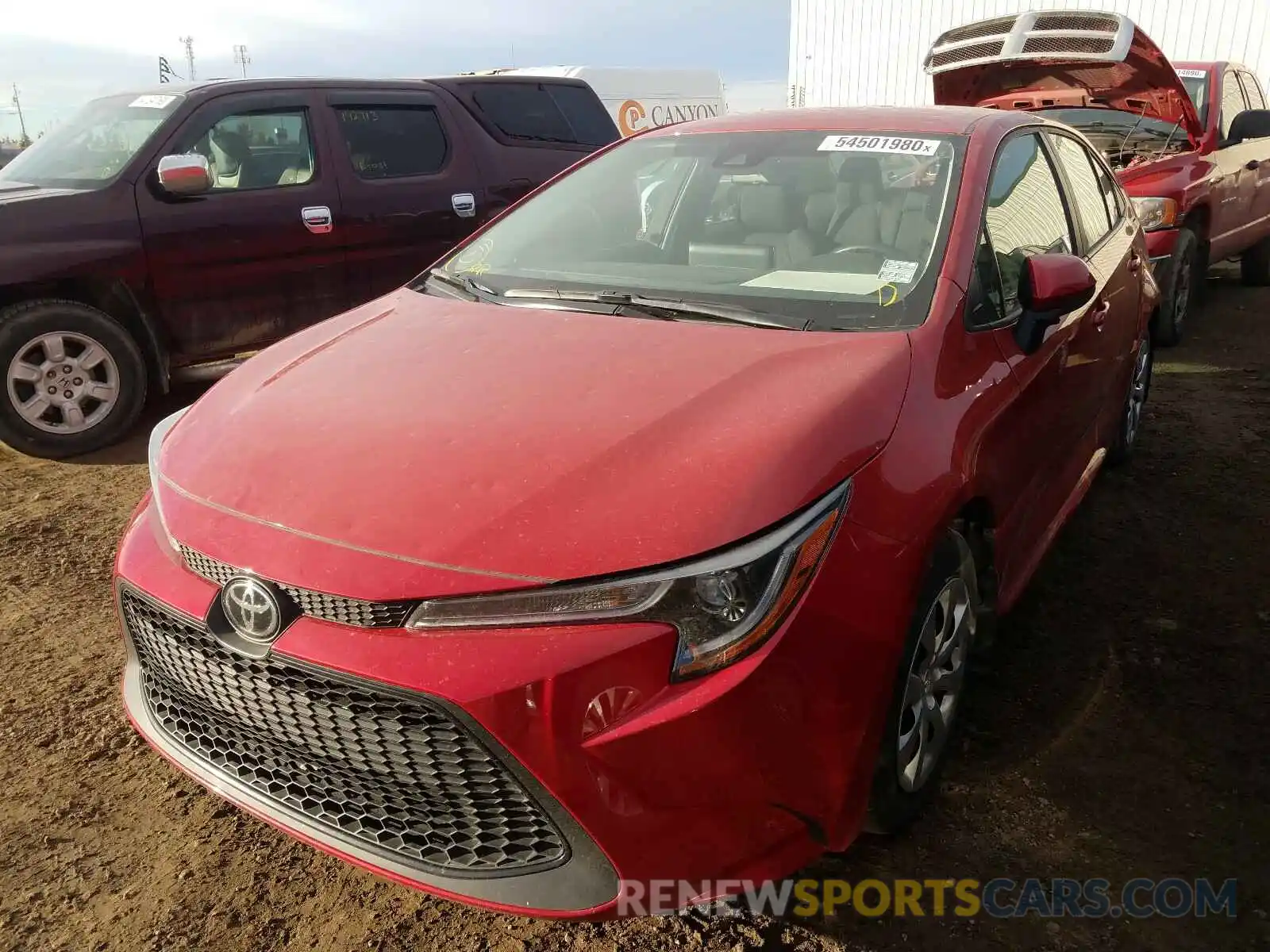 2 Photograph of a damaged car 5YFBPRBE3LP058700 TOYOTA COROLLA 2020