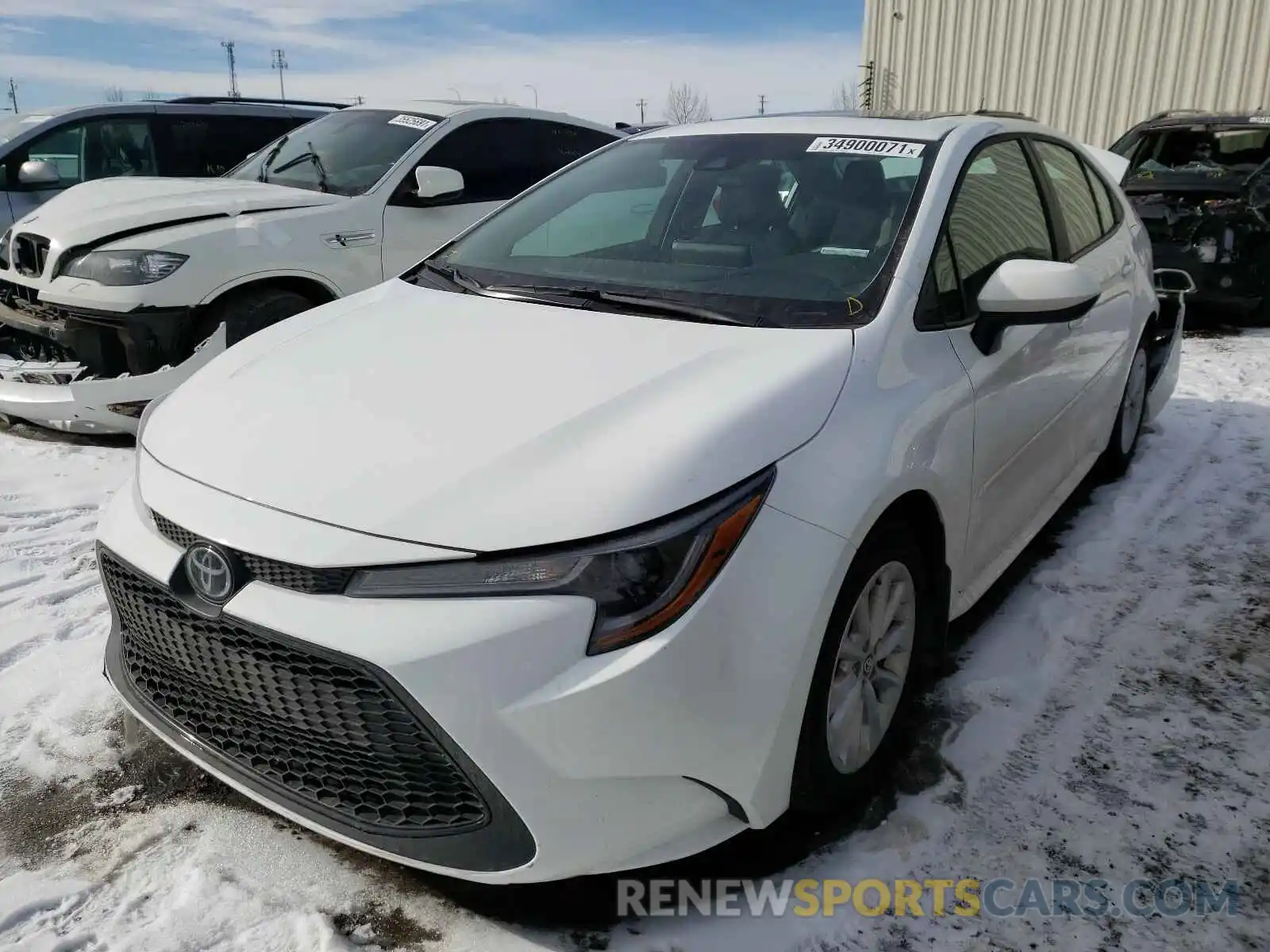 2 Photograph of a damaged car 5YFBPRBE3LP108625 TOYOTA COROLLA 2020