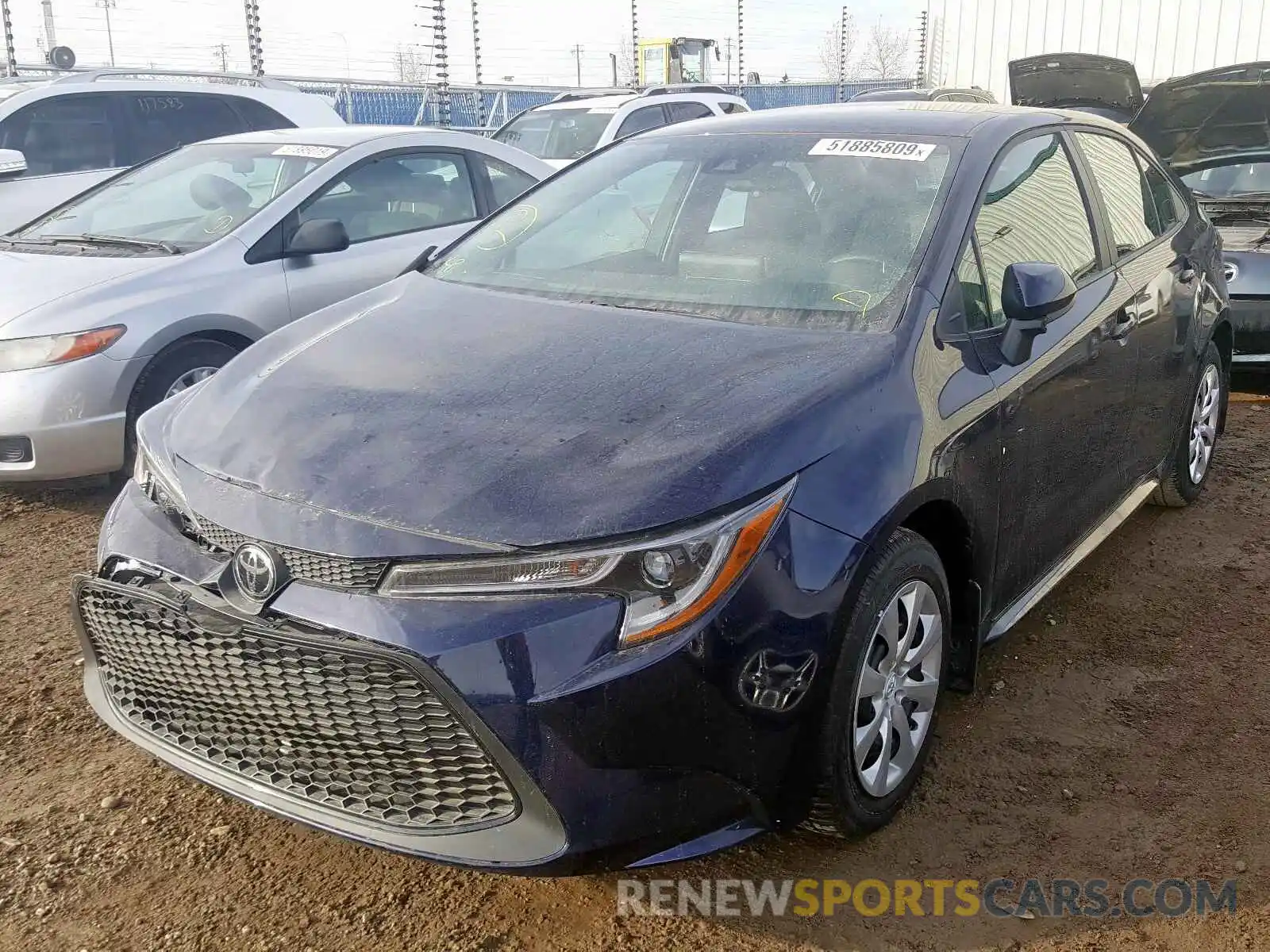 2 Photograph of a damaged car 5YFBPRBE4LP001843 TOYOTA COROLLA 2020