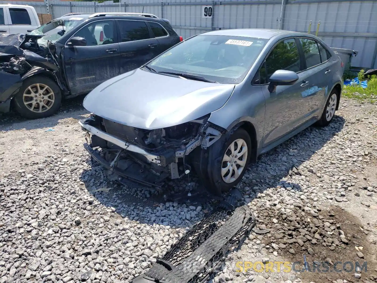 2 Photograph of a damaged car 5YFBPRBE4LP015726 TOYOTA COROLLA 2020