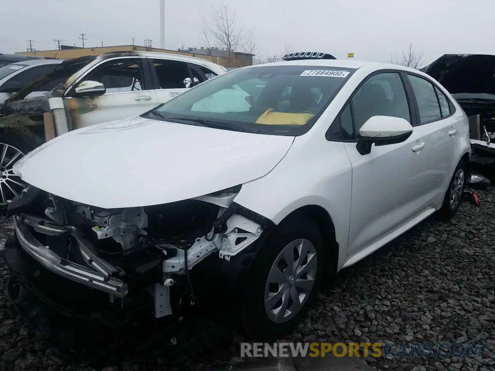 2 Photograph of a damaged car 5YFBPRBE6LP022273 TOYOTA COROLLA 2020