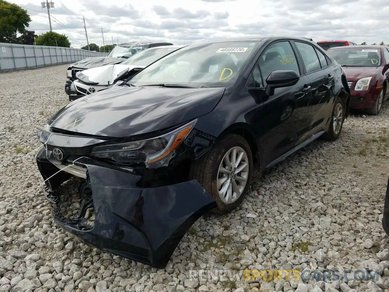 2 Photograph of a damaged car 5YFBPRBE6LP036304 TOYOTA COROLLA 2020