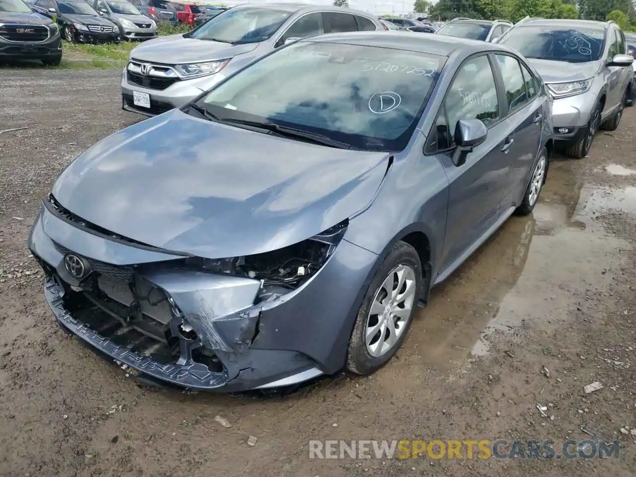 2 Photograph of a damaged car 5YFBPRBE6LP140159 TOYOTA COROLLA 2020