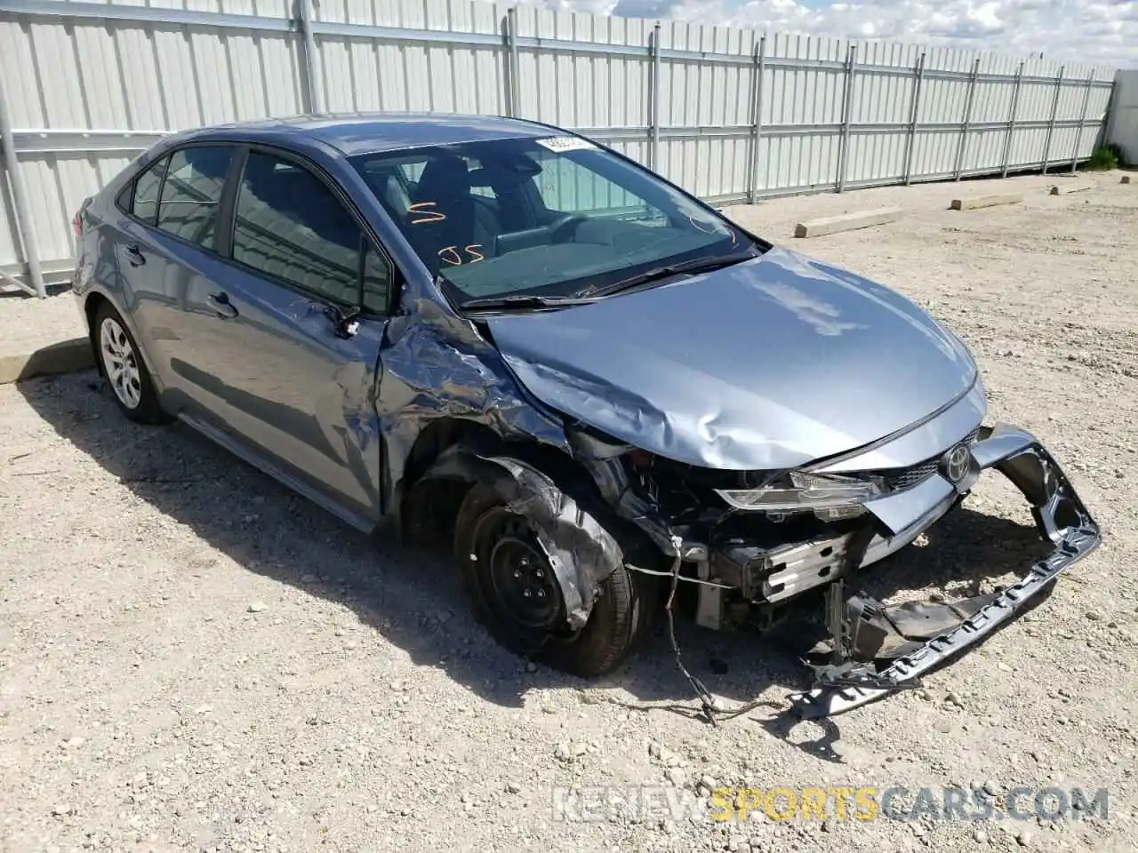 1 Photograph of a damaged car 5YFBPRBE7LP008401 TOYOTA COROLLA 2020