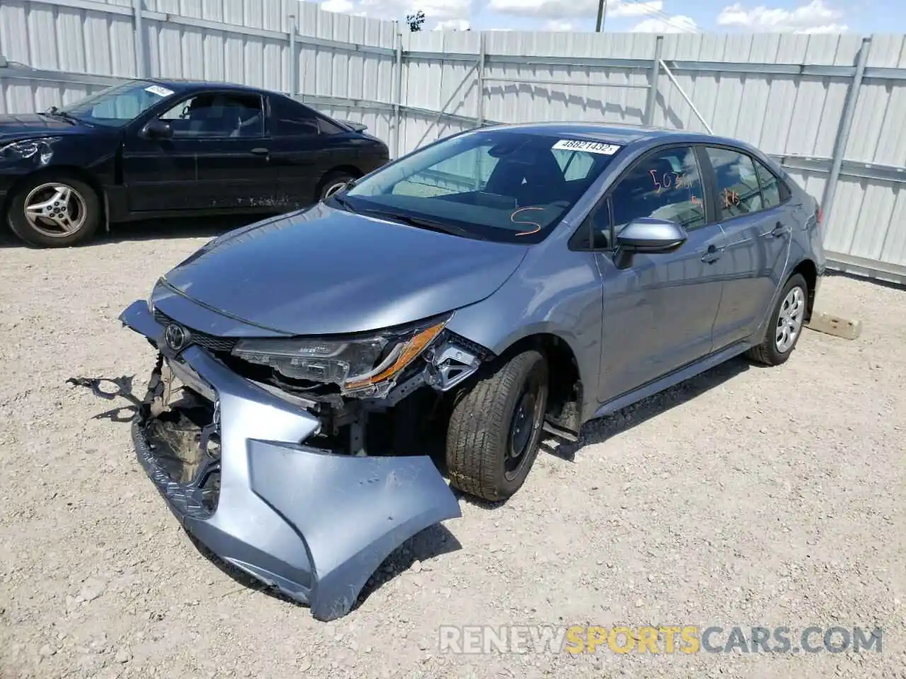 2 Photograph of a damaged car 5YFBPRBE7LP008401 TOYOTA COROLLA 2020