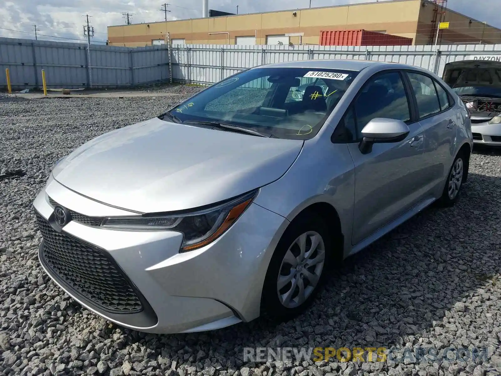 2 Photograph of a damaged car 5YFBPRBE7LP066959 TOYOTA COROLLA 2020