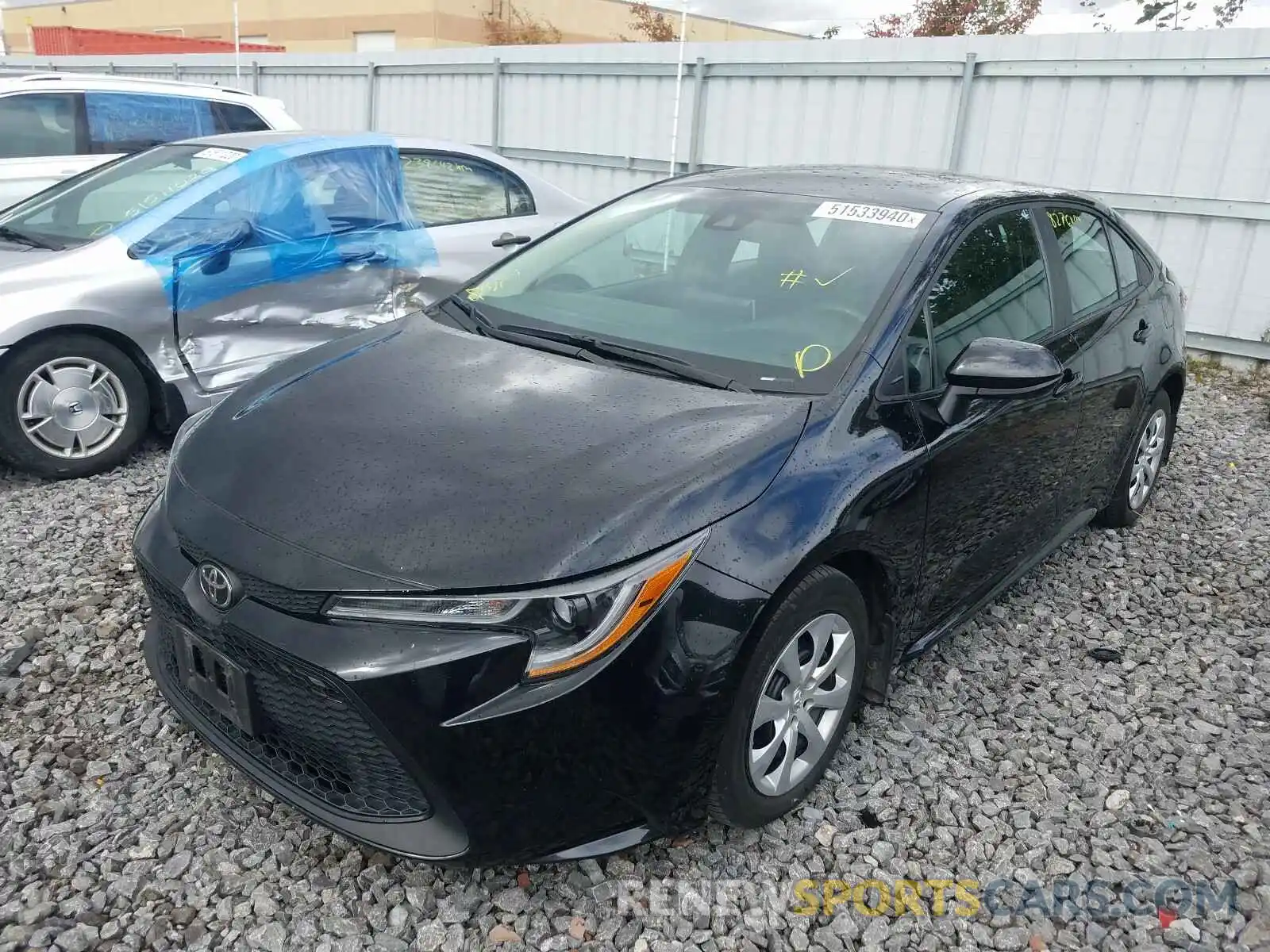 2 Photograph of a damaged car 5YFBPRBE8LP019505 TOYOTA COROLLA 2020