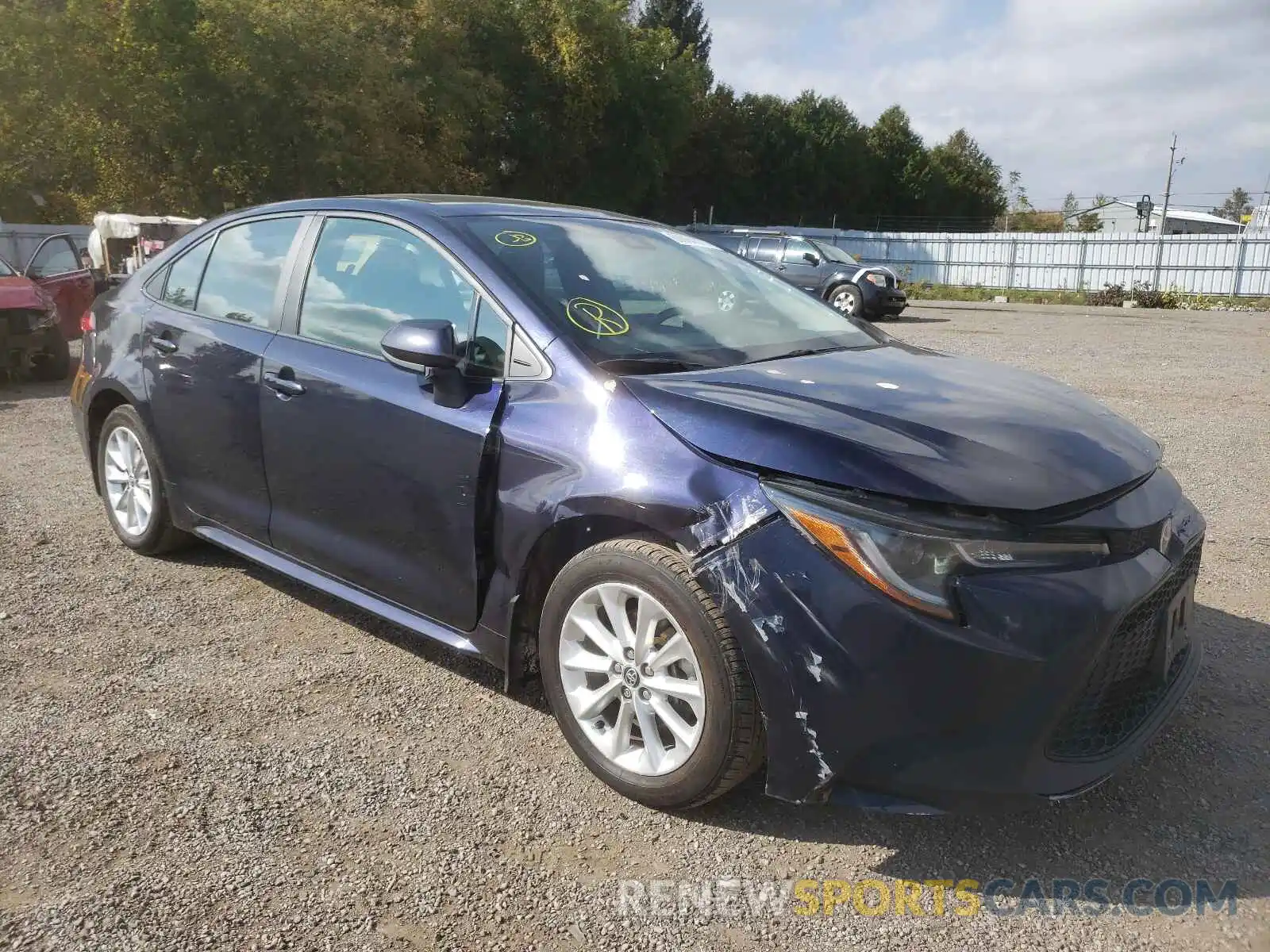 1 Photograph of a damaged car 5YFBPRBE8LP020105 TOYOTA COROLLA 2020