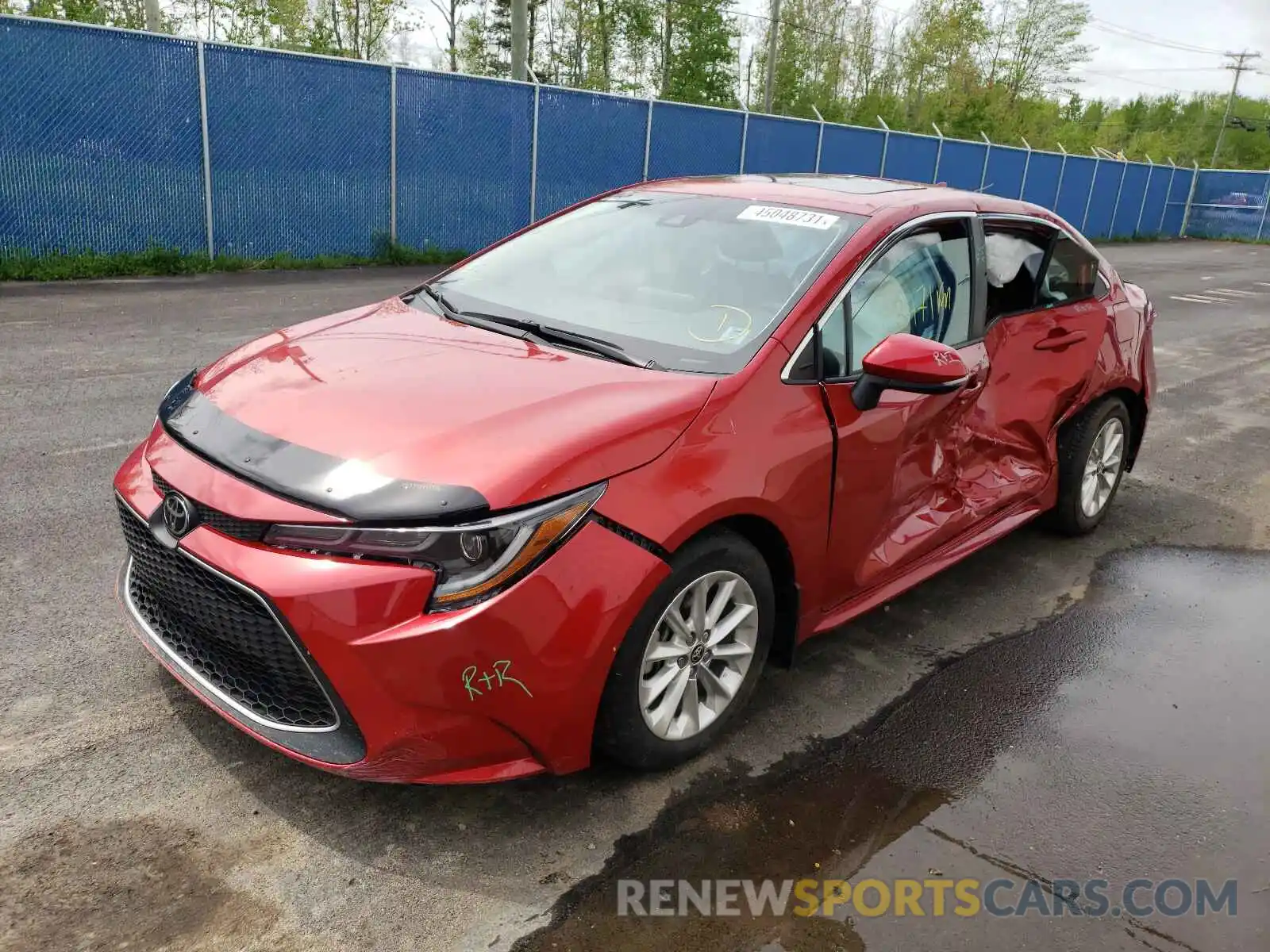 2 Photograph of a damaged car 5YFBPRBE8LP034876 TOYOTA COROLLA 2020