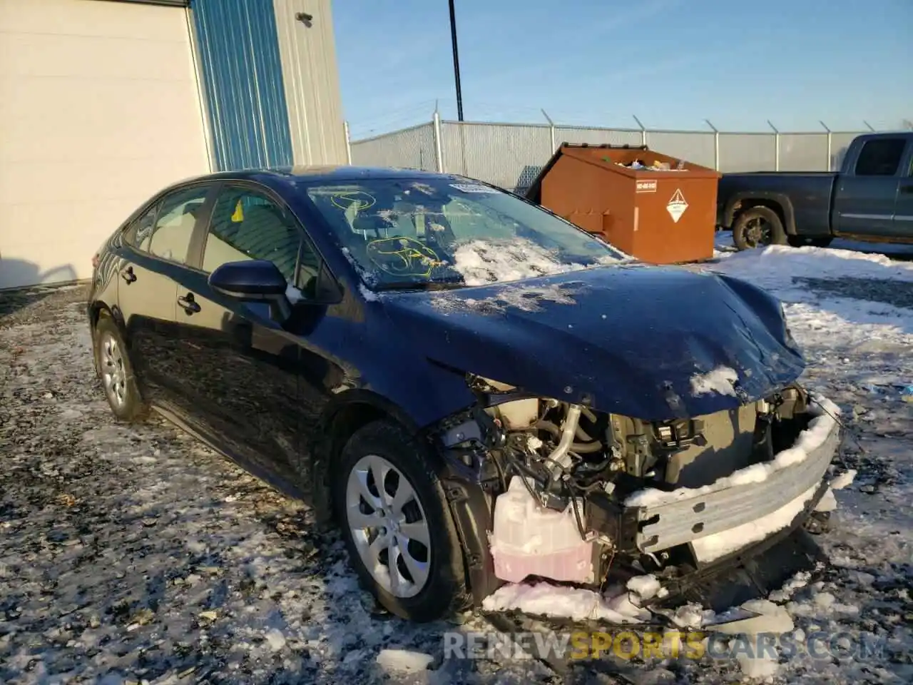 1 Photograph of a damaged car 5YFBPRBE9LP011431 TOYOTA COROLLA 2020