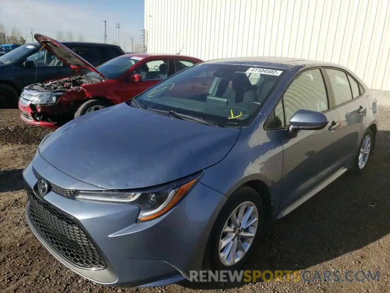 2 Photograph of a damaged car 5YFBPRBE9LP093029 TOYOTA COROLLA 2020