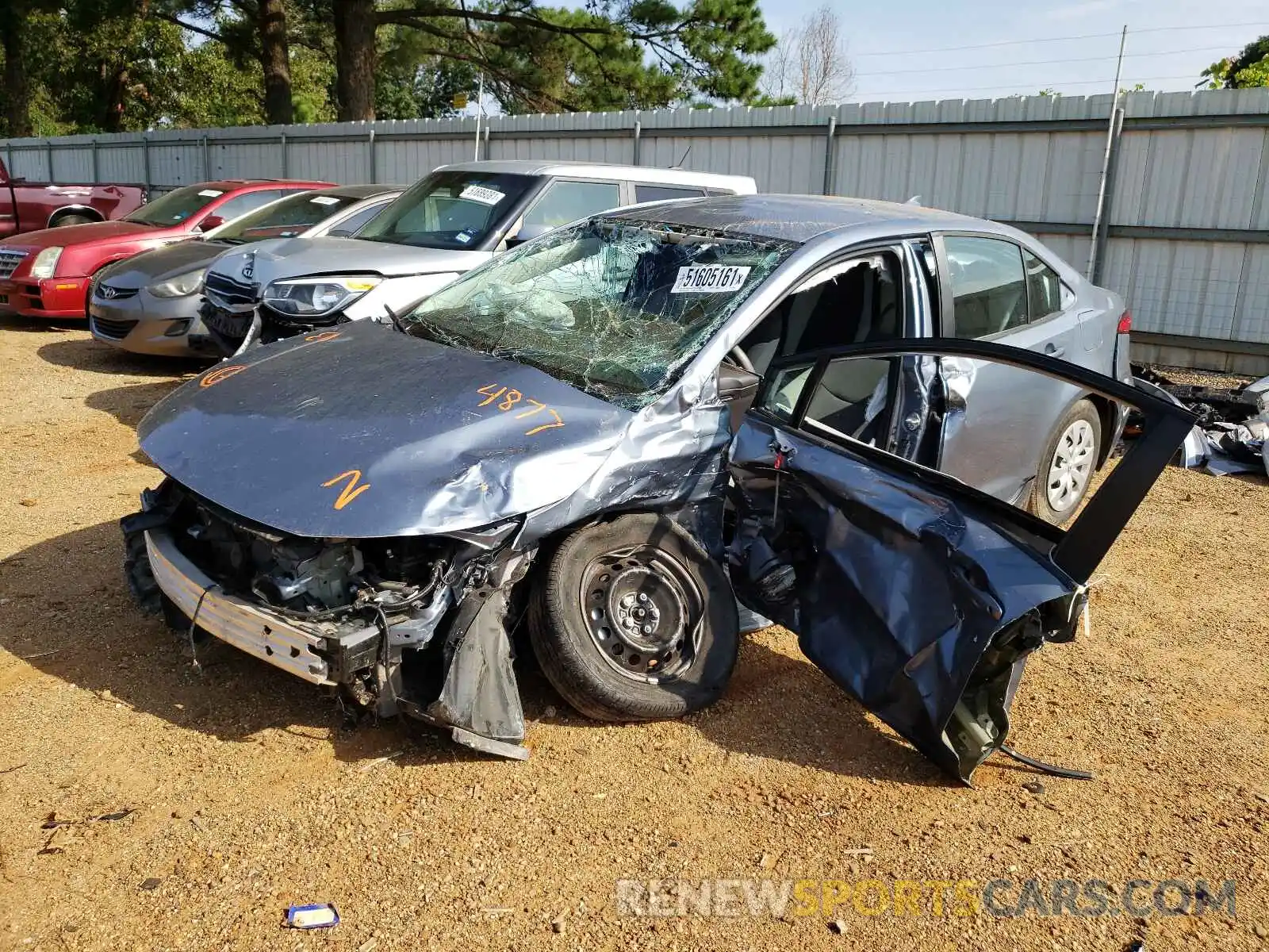 2 Photograph of a damaged car 5YFDPRAE0LP004877 TOYOTA COROLLA 2020