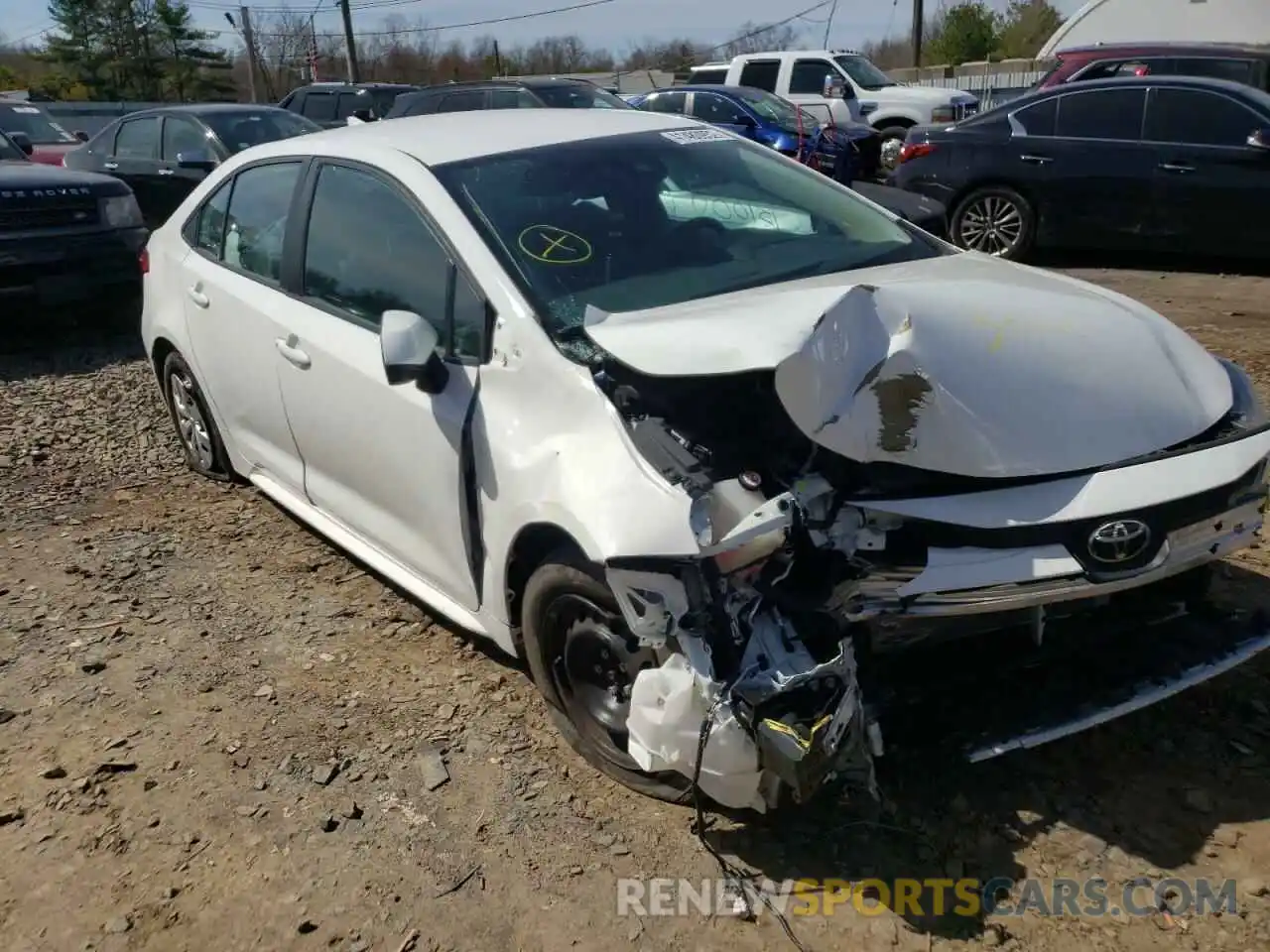 1 Photograph of a damaged car 5YFDPRAE0LP044621 TOYOTA COROLLA 2020